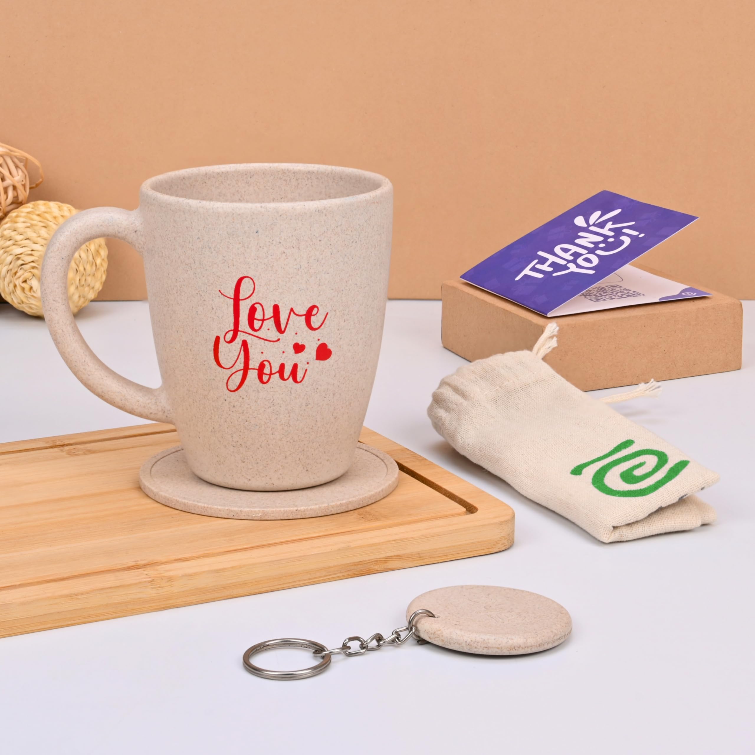 Eha Earth Friendly Love You Mugs For Coffee | Couple Gifts | Anniversary Gift For Couple Special | Set Of 1 | 300 Ml | Coffee M