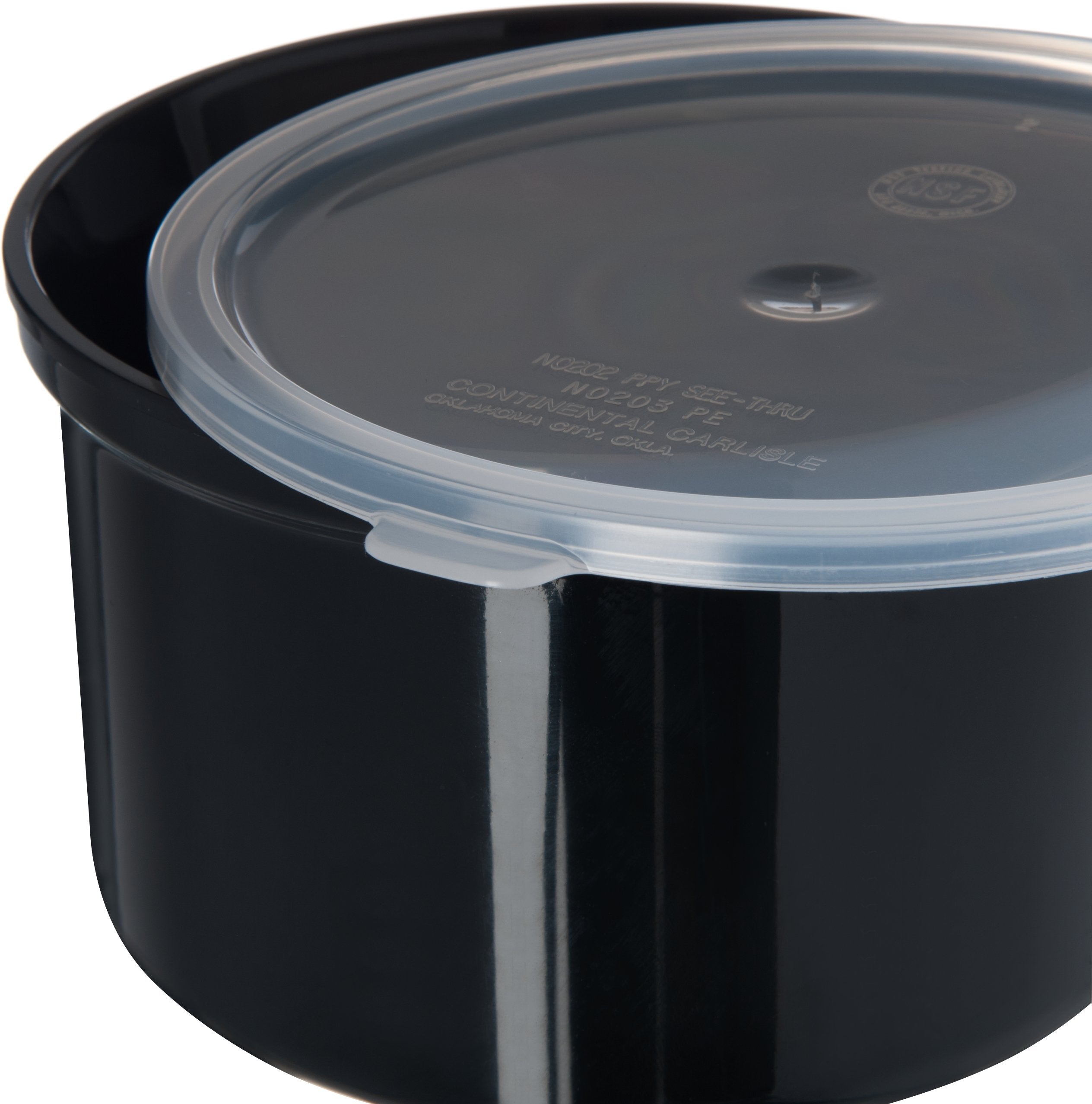 Carlisle Foodservice Products Classic Round Storage Container Crock With Lid For Kitchen, Restaurants, Home, Plastic, 1.5 Quarts