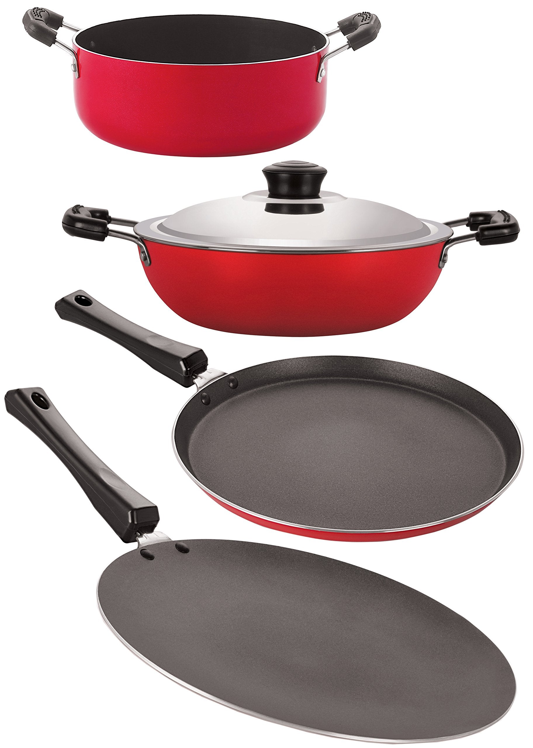 Nirlon NonStick 3 Layer Coated NonInduction Kitchenware Essential Combo Set Offer Online