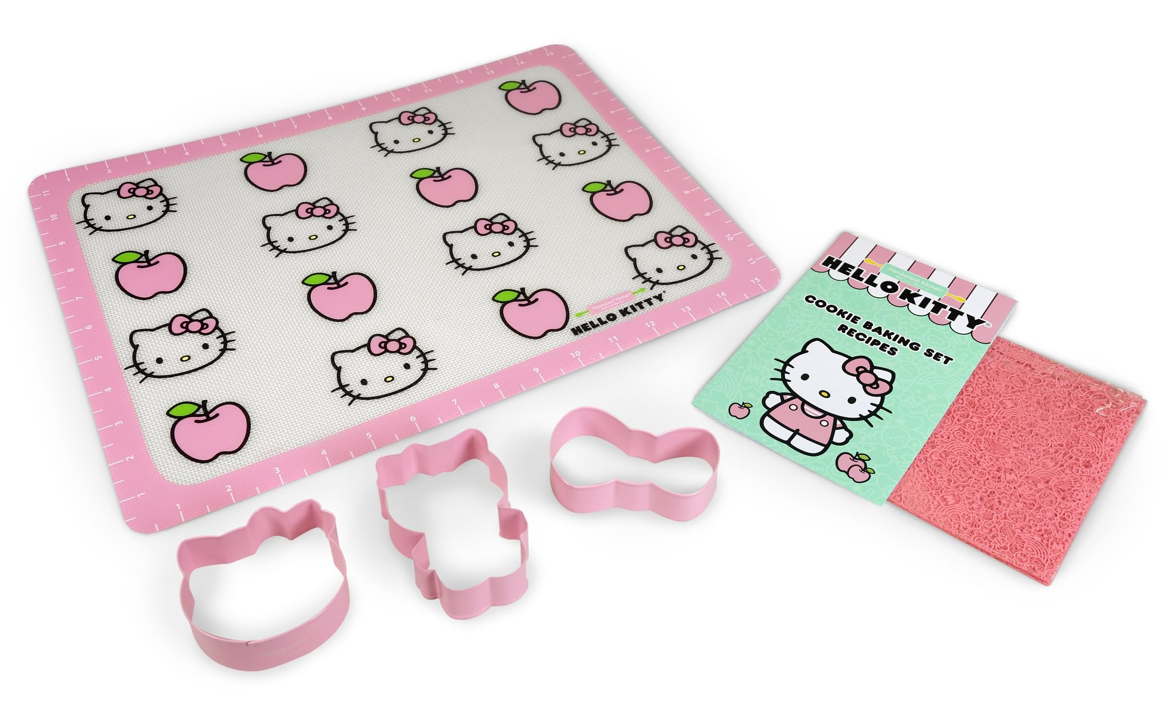 Handstand Kitchen Hello Kitty Cookie Baking Set With Cookie Cutters, Non-Stick Baking Mat And More