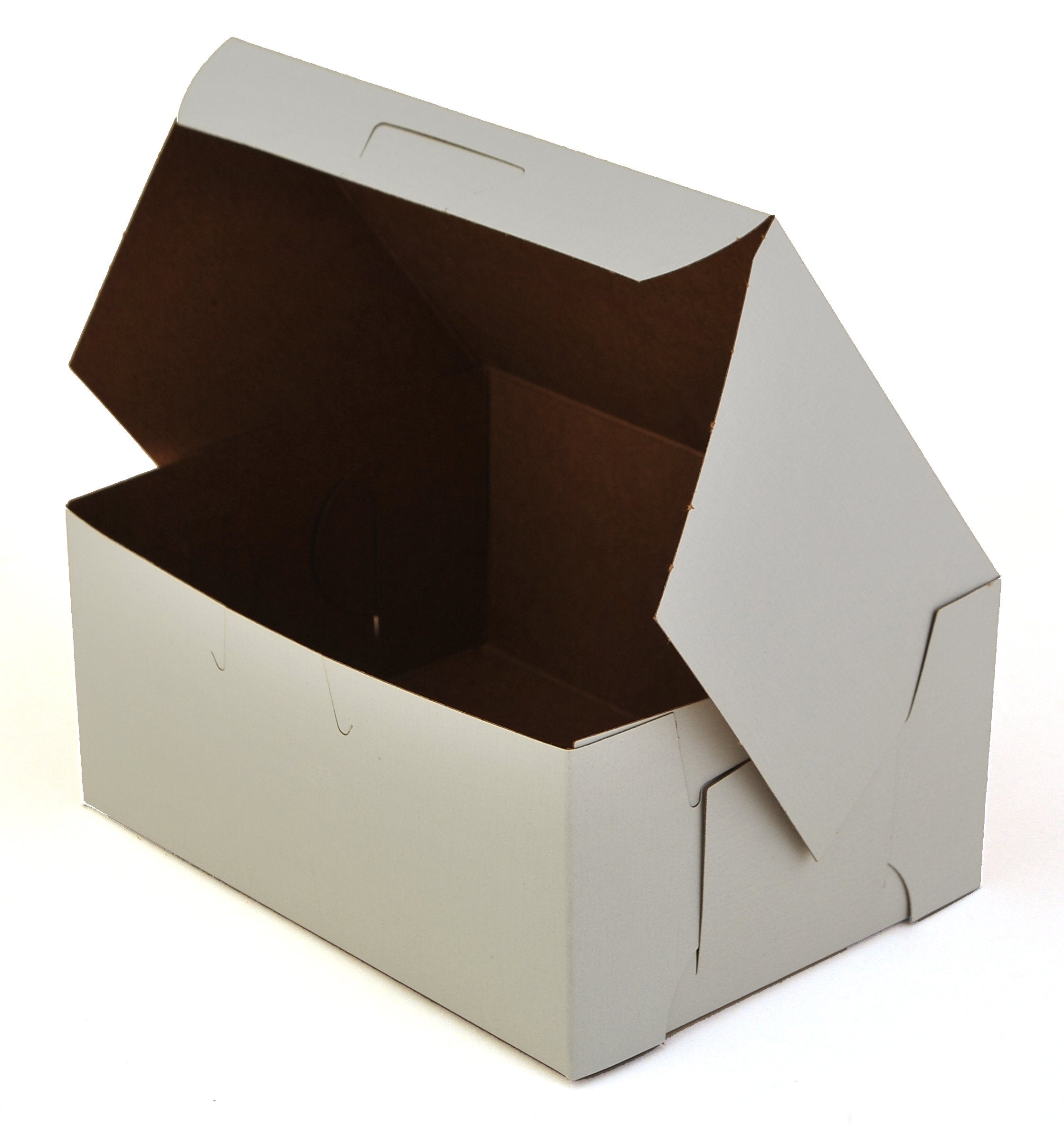 Southern Champion Tray 0903 Premium Clay Coated Kraft Paperboard White Non-Window Lock Corner Bakery Box, 6 Length X 4-1/2 W
