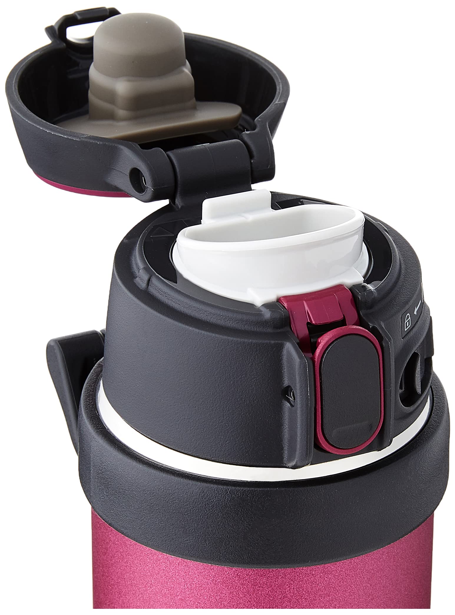Zojirushi Sm-Qhe48Rk, Flip-And-Go Stainless Mug, 16-Ounce, Hibiscus Red