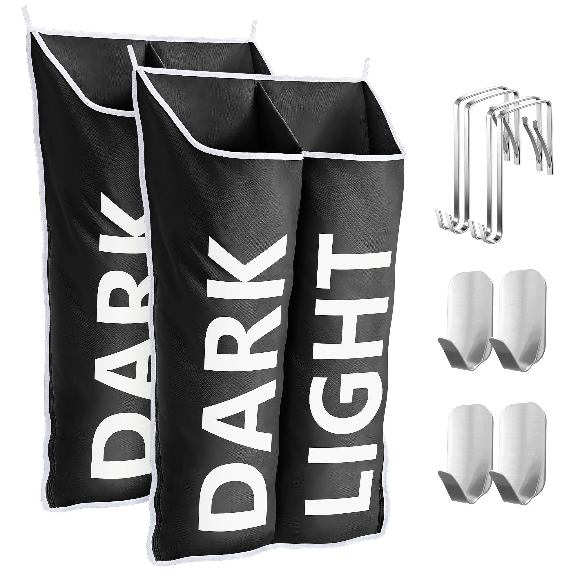 Donaq Hanging Laundry Hamper Bag Xl 40X22'', Space Saving Over The Door Storage Bags, Behind The Door Hampers For Dirty Clothes