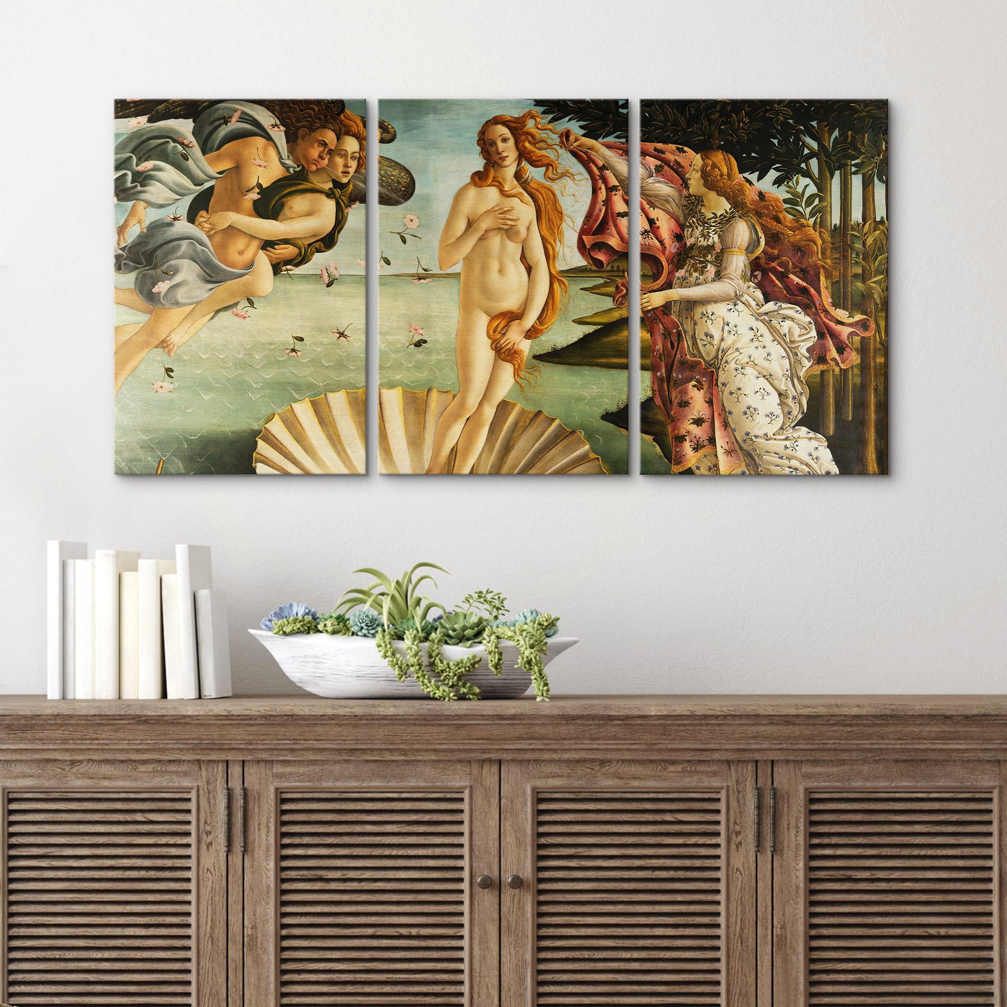 Wall26 Canvas Print Wall Art Set The Birth Of Venus By Sandro Botticelli Cultural Historic Oil Painting Fine Art Reproduction Sc