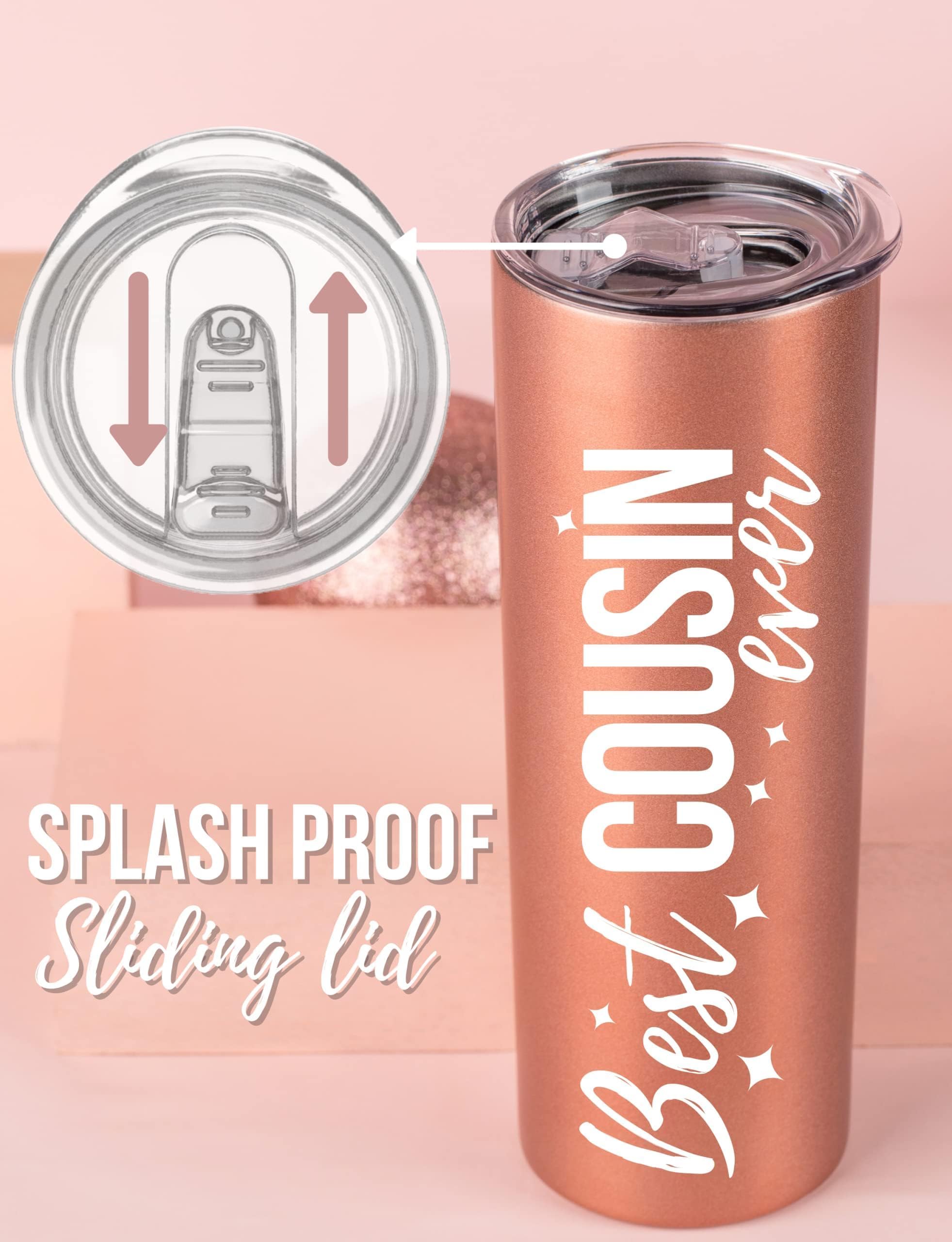 Onebttl Cousin Gifts - 20Oz Insulated Stainless Steel Tumbler With Lid- Best Cousin Ever- Gifts For Cousin - For Birthday, Chris