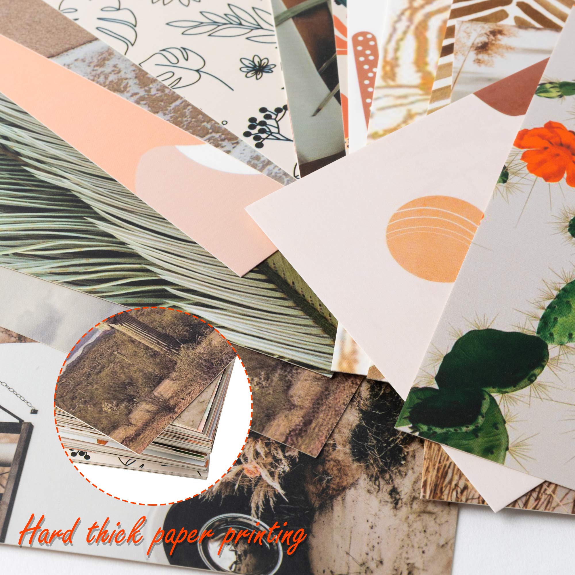 Yopyame 50PCS Boho Aesthetic Pictures Wall Collage Kit  Peach Teal Photo Collection Collage Dorm Decor for Girl Teens and Women  Orange Boho Wall Prints Kit  Small Posters for Room Bedroom Aesthetic