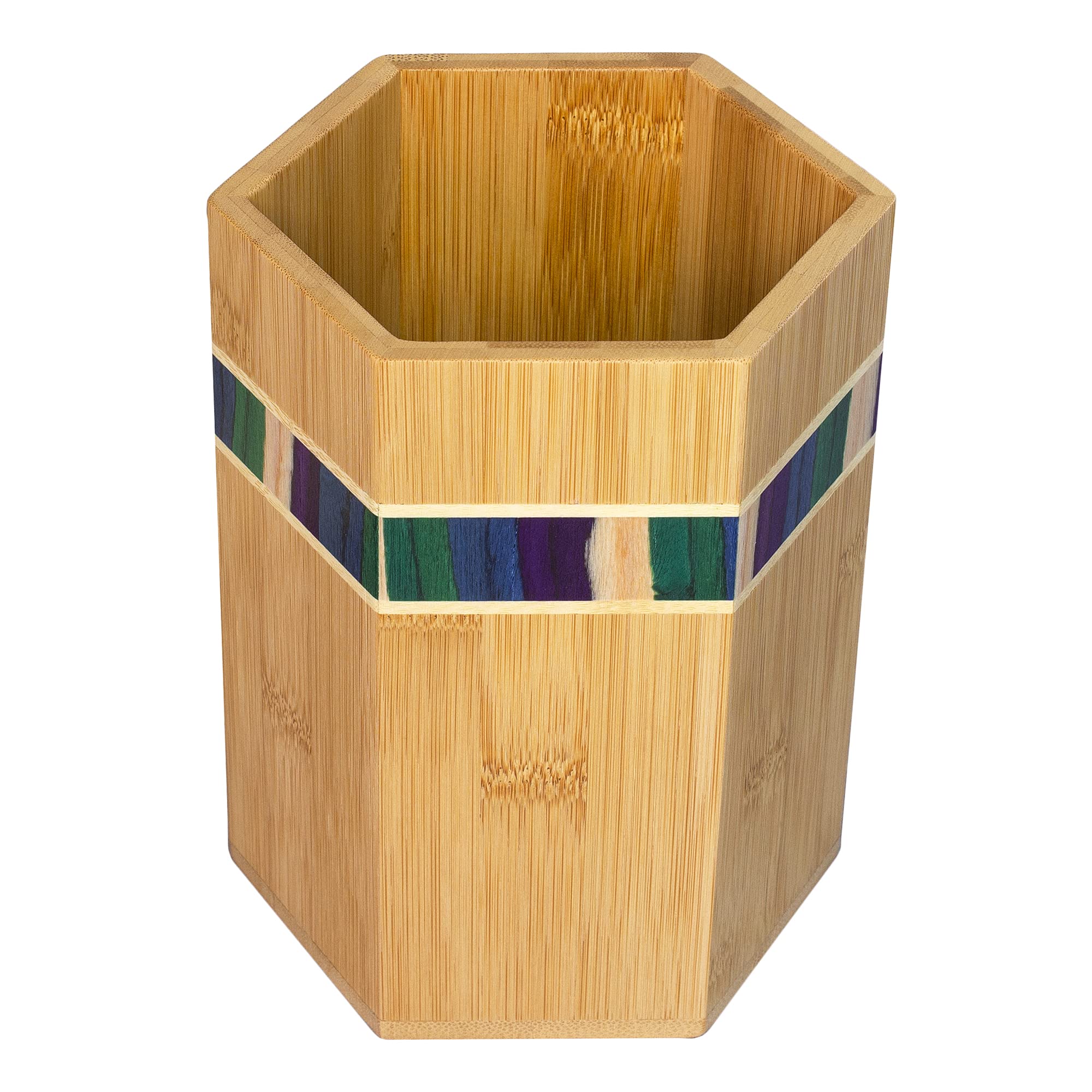 Totally Bamboo Baltique Mumbai Collection Kitchen Utensil Holder, Large Cooking Utensil Crock For Countertop