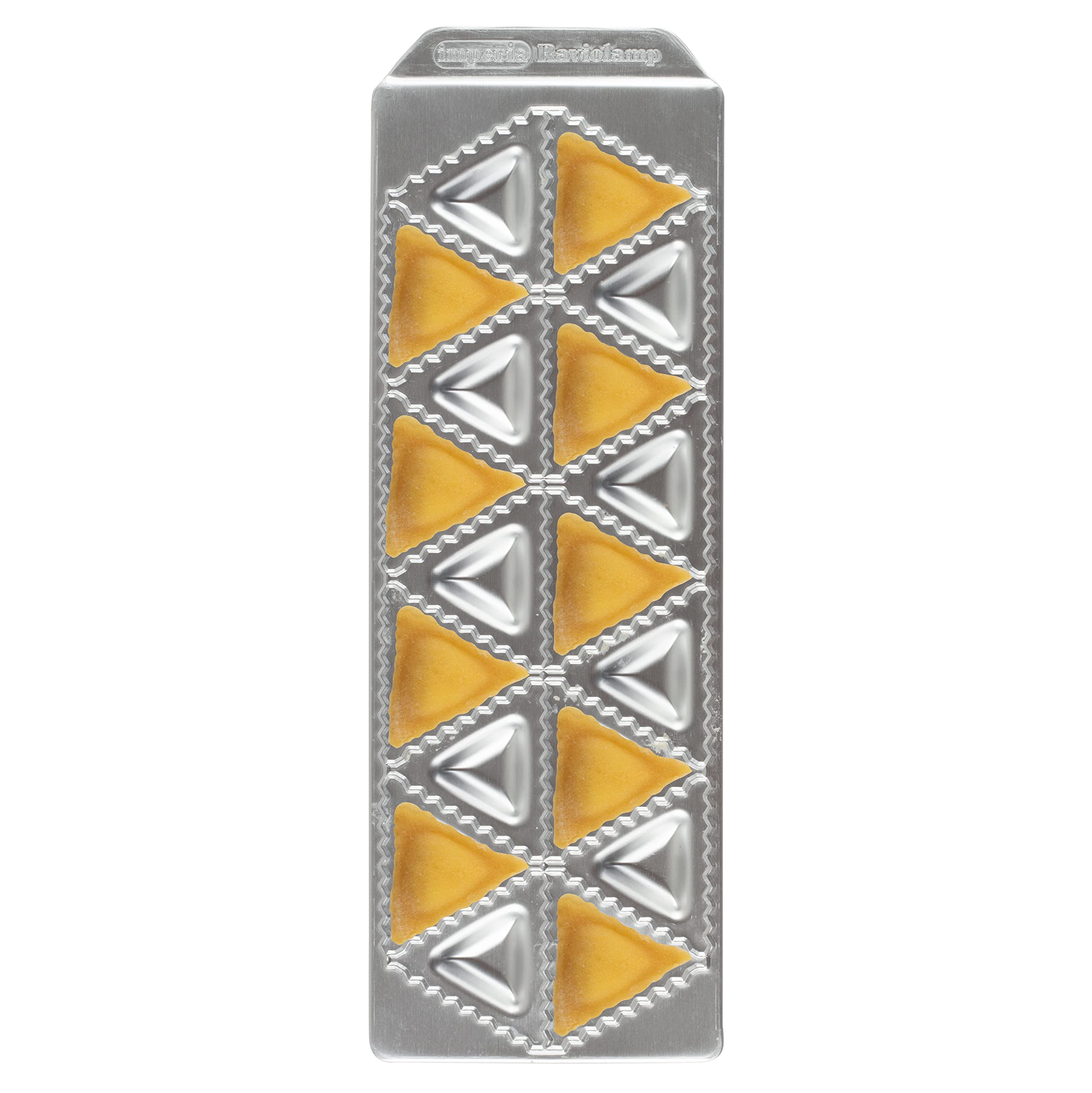 Mini Ravioli Tray With Wooden Roller By Imperia - Italian Stainless Steel - Makes 18 Raviolamp, Pasta Making Set Is Portable And