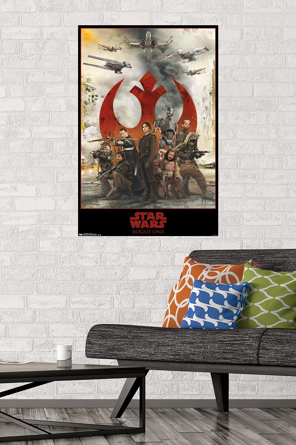 Trends International Star Wars: Rogue One - Assemble Wall Poster, 22.375'' X 34'', Premium Poster & Mount Bundle
