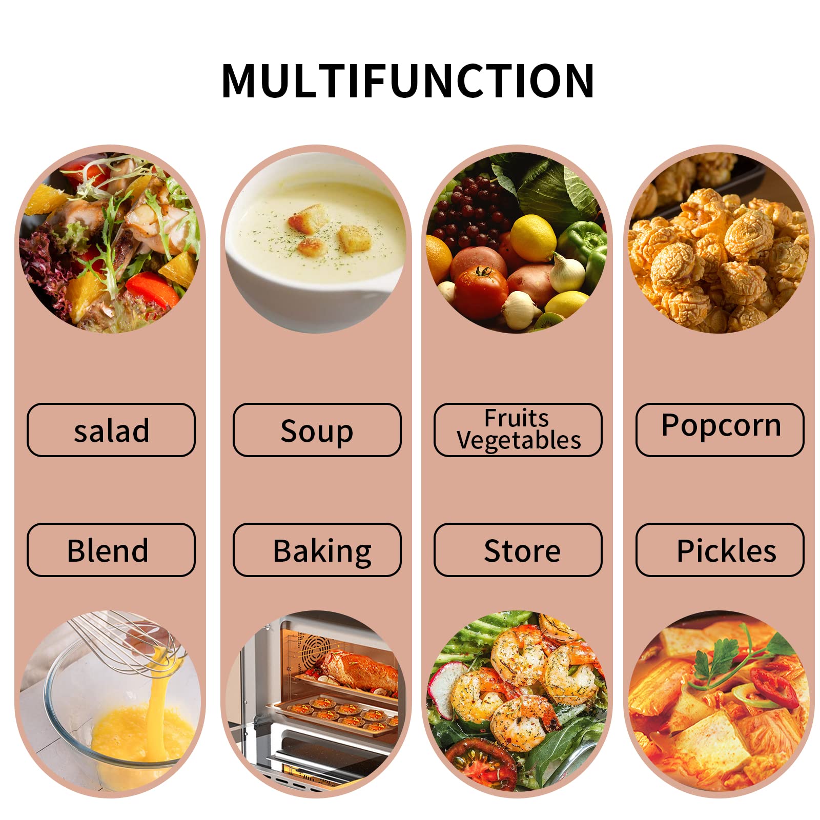 Hasense Large Mixing Bowls Set For Kitchen, Ceramic Serving Dishes For Entertaining, 2.1/1.0/0.5 Qt Deep Microwave Safe Nesting