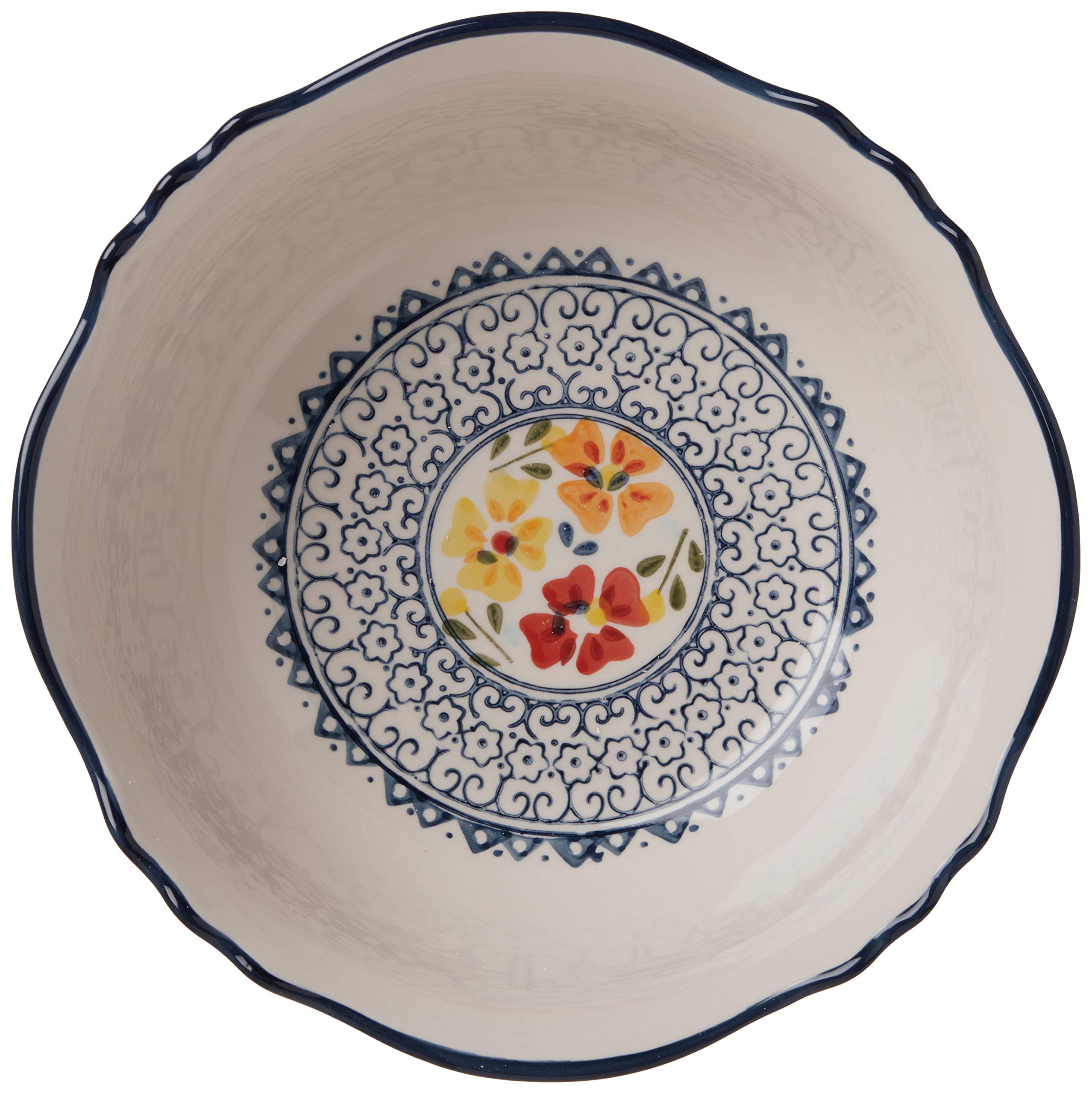 Gibson Elite Hand-Painted Dinnerware Set, 2-Piece Serving Bowls, Luxembourg