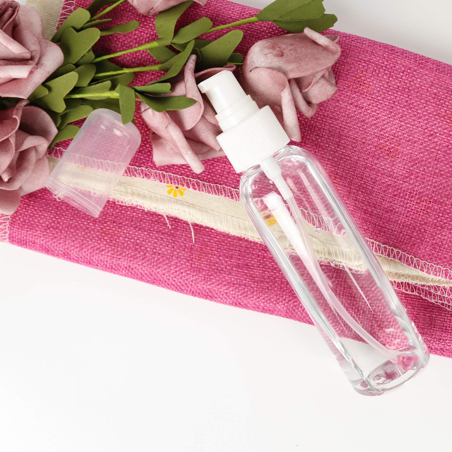 Trendbox 6 Pack Plastic Empty Bottles With Duckbill Pump Cap For Shampoo, Lotions, Liquid Body Soap, Cream (4 Oz / 120 Ml)