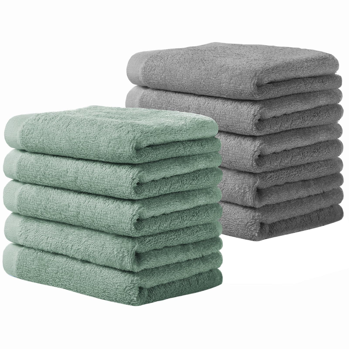 Yoofoss Luxury Washcloths Towel Set 10 Pack Baby Wash Cloth For Bathroom-Hotel-Spa-Kitchen Multi-Purpose Fingertip Towels And Fa
