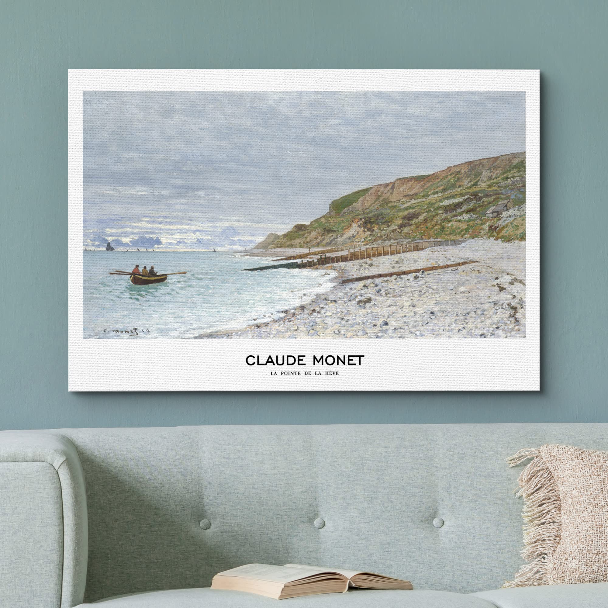 Wall26 Canvas Print Wall Art La Pointe De La Heve By Claude Monet Historic Classical Illustrations Fine Art Decorative Vintage Z