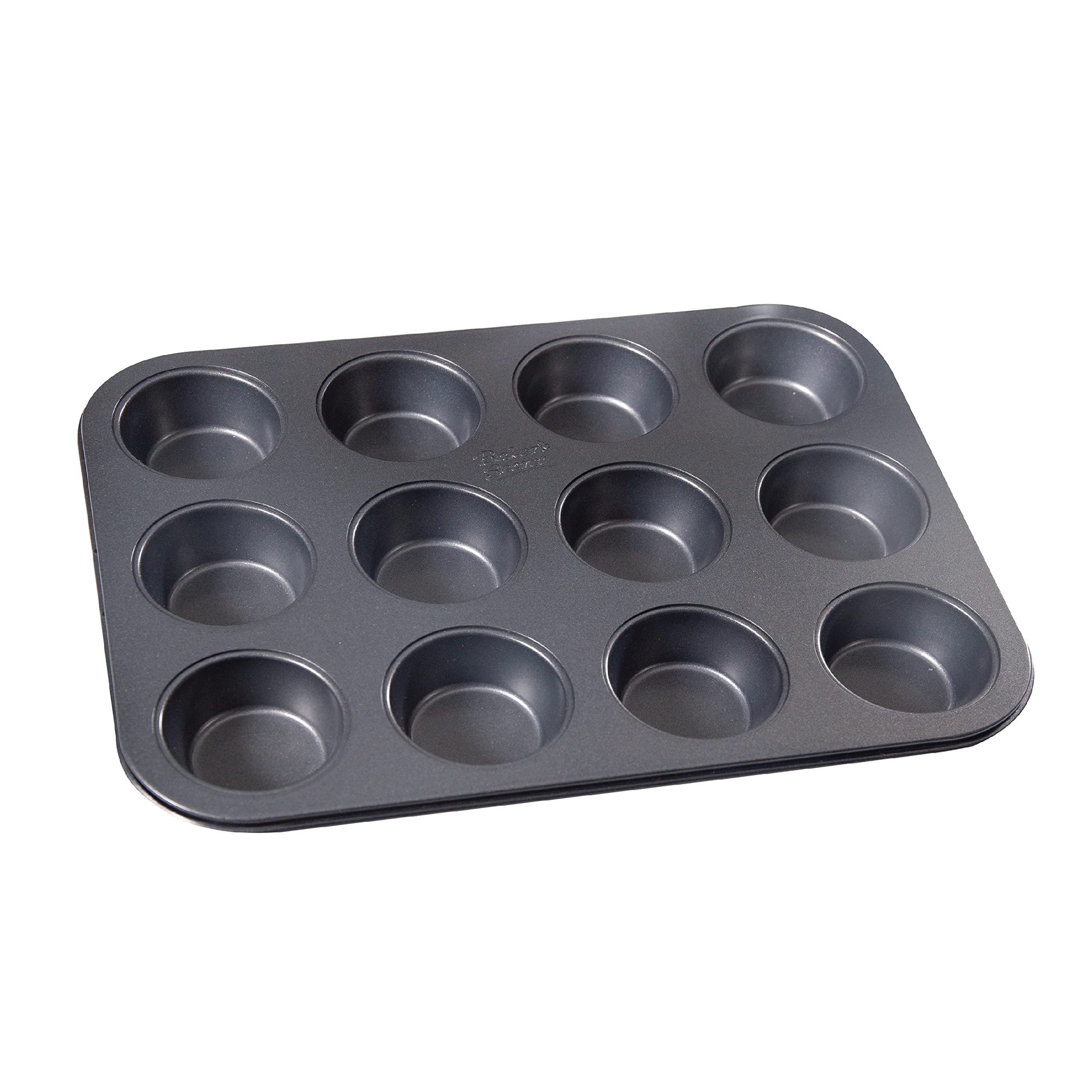 Baker'S Secret 12Cup Muffin Pan Cupcake Nonstick Pan - Carbon Steel Pan Muffins Cupcakes 2 Layers Non Stick Coating Easy Release