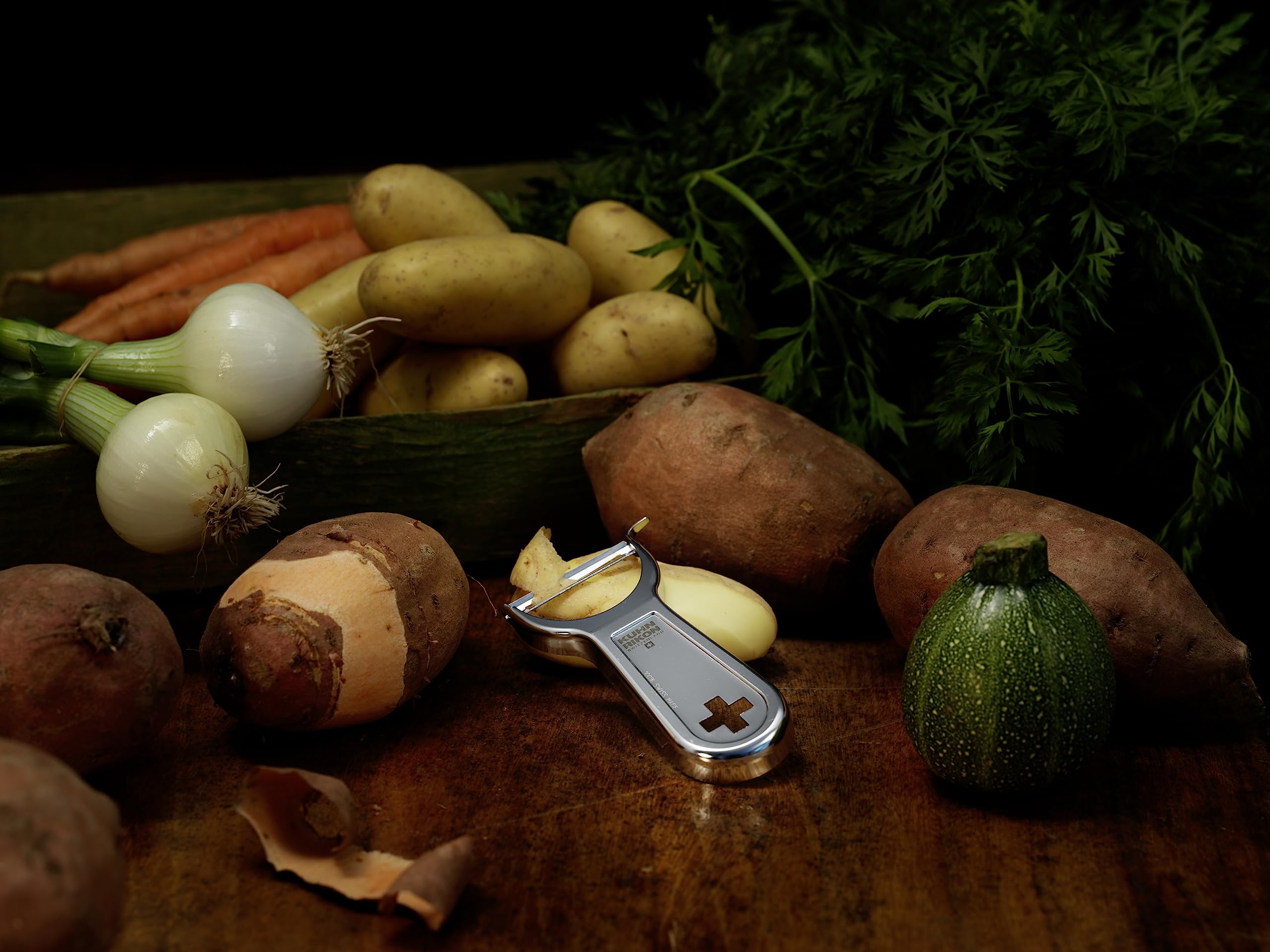 Kuhn Rikon Swiss Metal Peeler 4   , Stainless Steel