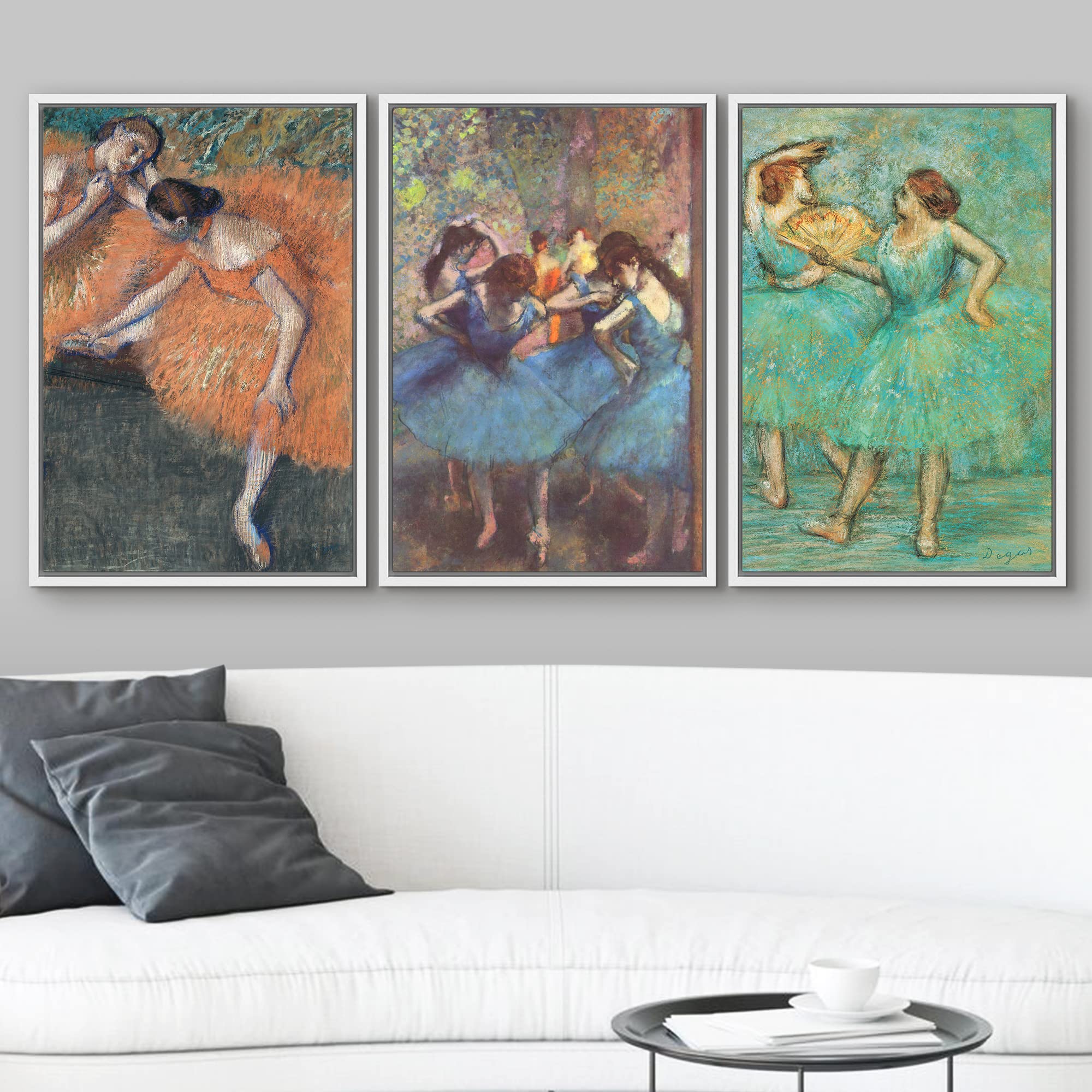 Wall26 Framed Canvas Print Wall Art Set Dancers By Edgar Degas Cultural Historic Oil Painting Fine Art Reproduction Scenic Color