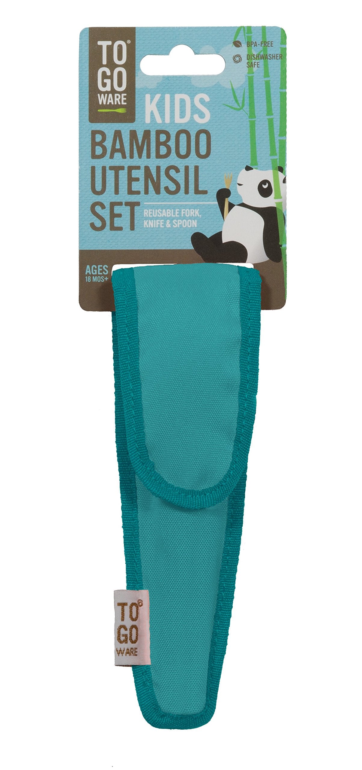 To Go Ware Kid'S Bamboo Utensil Set Berry Blue, 1 Ea