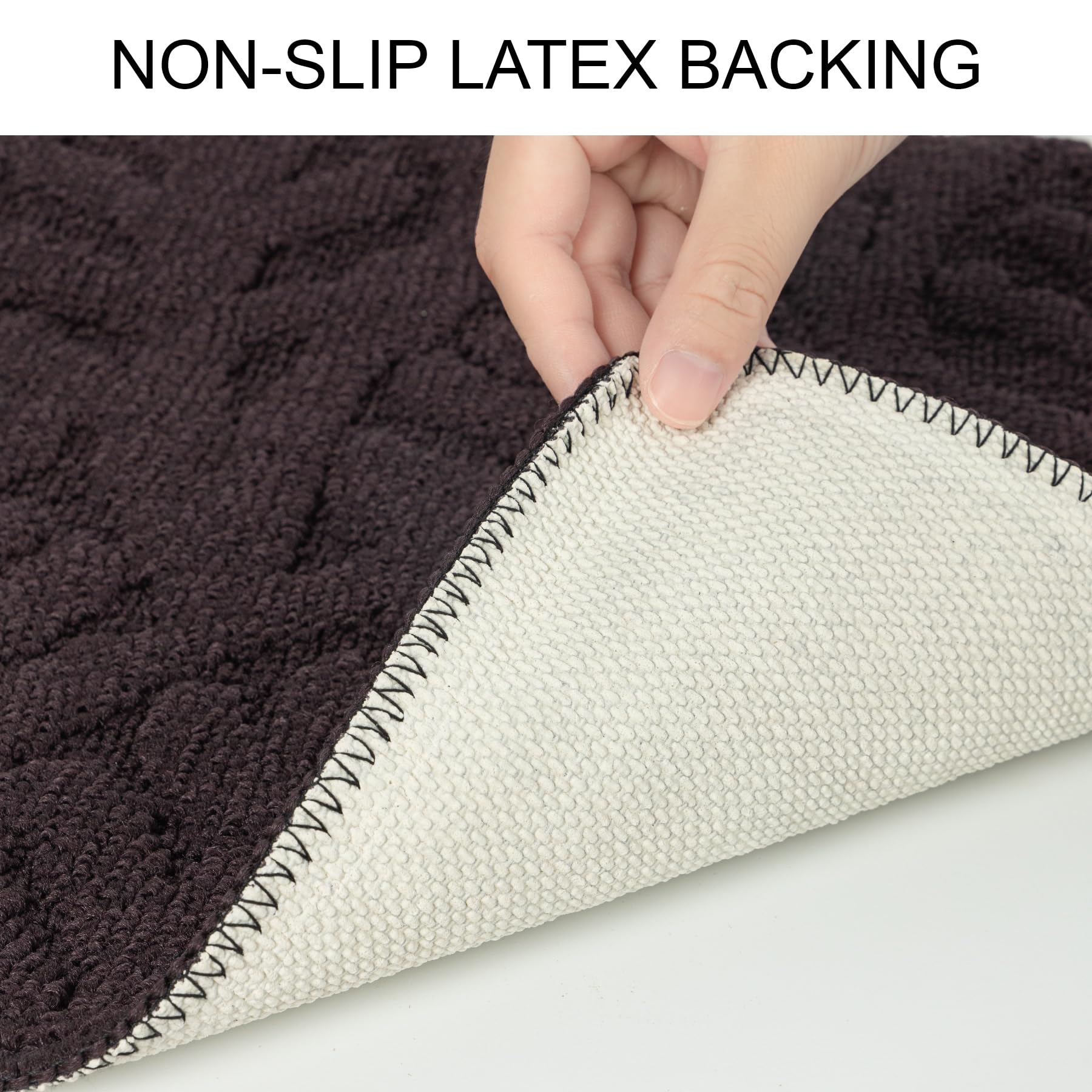 Toonow Indoor Doormats Front Door Mat,32 ''X17, Low-Profile Machine Washable Kitchen Rug, Absorbent Mud Half Round Entrance Mat