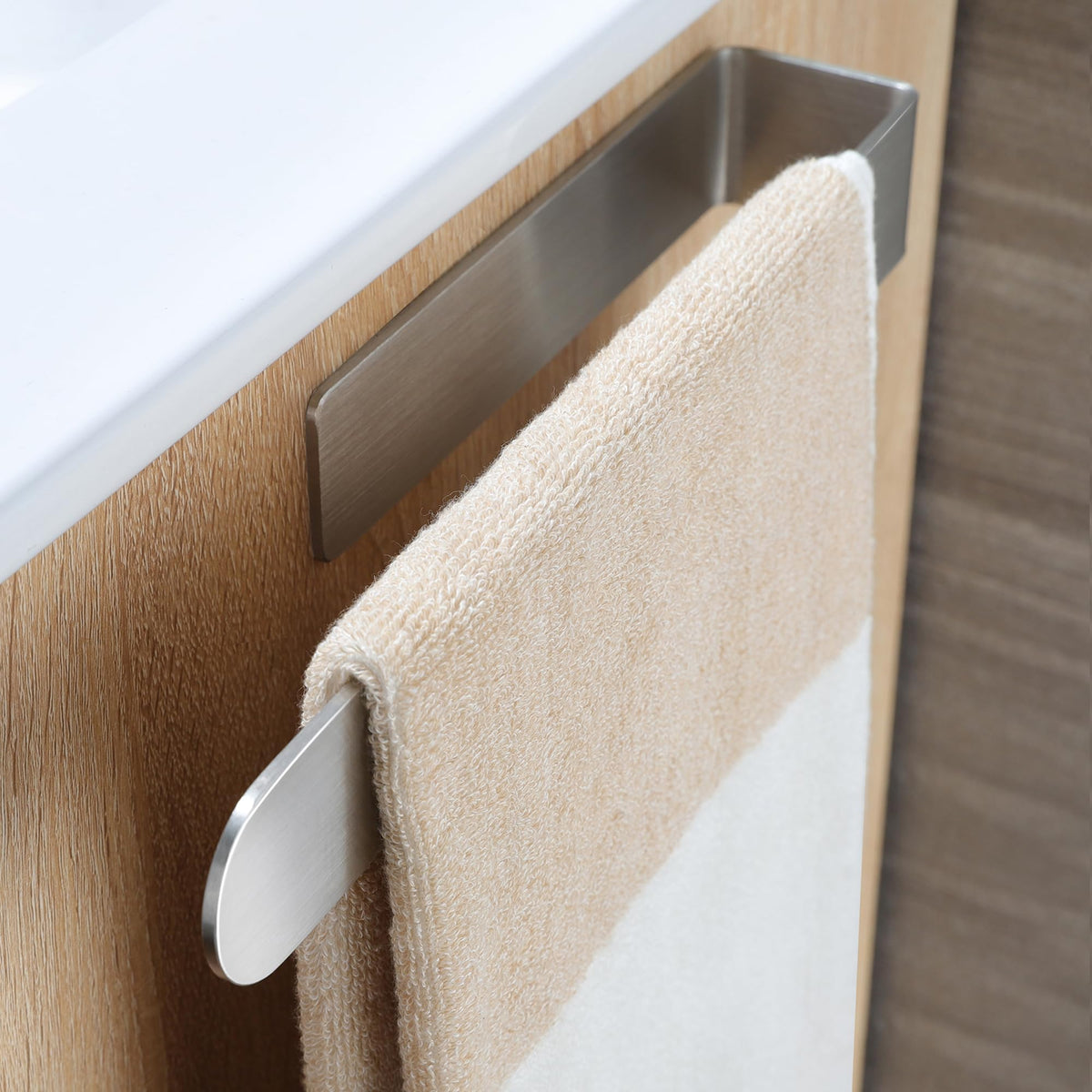 Taozun Towel Holder 11.8 Inch Brushed Hand Towel Rack Bathroom Towel Bar Adhesive Towel Ring Stainless Steel Hand Towel Hanger,