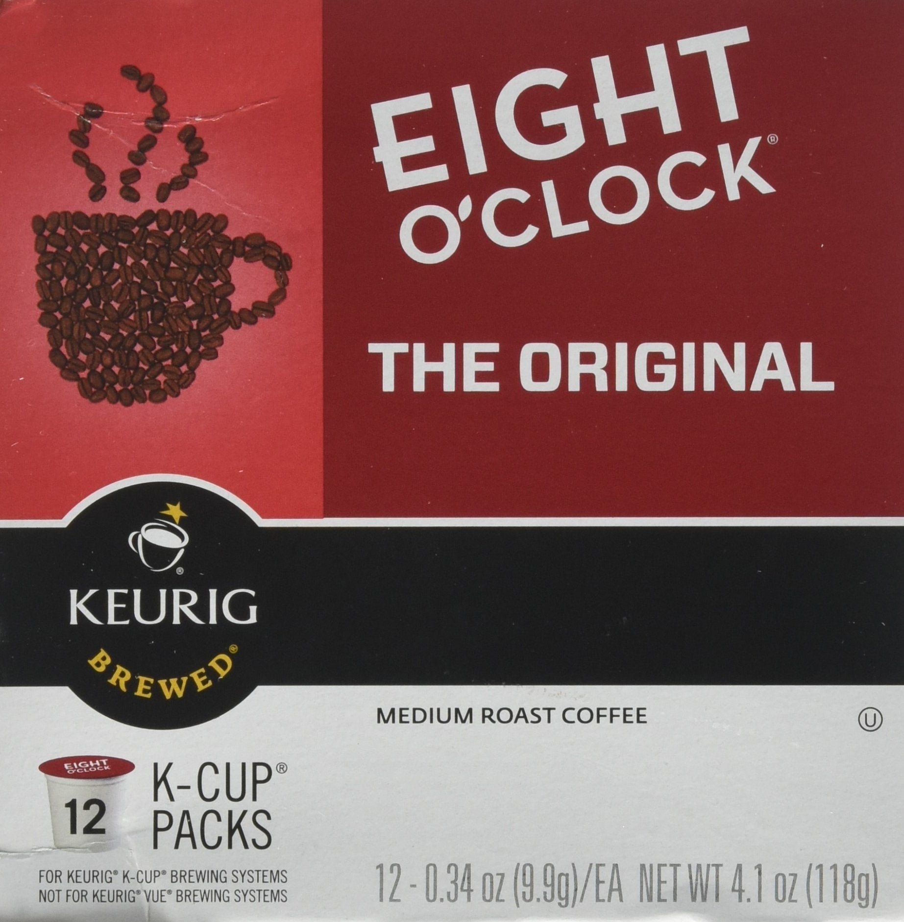 Eight O 'Clock Coffee - K Cups 12Ct (Pack Of 4) Original,12-0.34Oz, Net Wt 4.1Oz