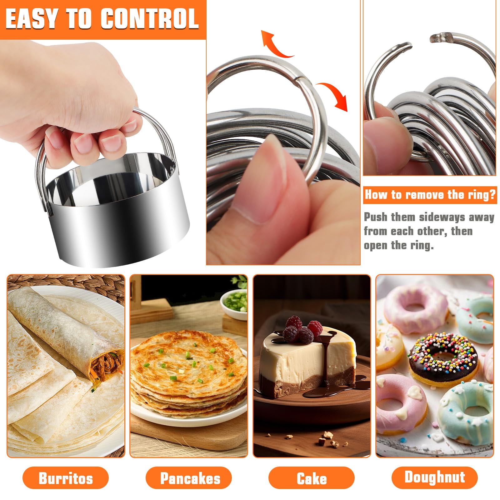 Biscuit Cutter Set,9PCS Stainless Steel Pastry Blender Set with Pastry Cutter,5PCS Biscuit Cutter,Dough Cutter,3 Cup Flour Sifte