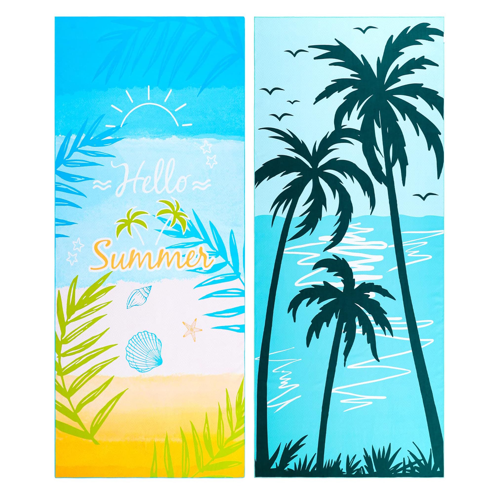 2 Pack Microfiber Beach Towel, Oversized Microfiber Pool Towel 75   X 35   , Sand-Free Beach Towel, Quick Drying Camping Towel,