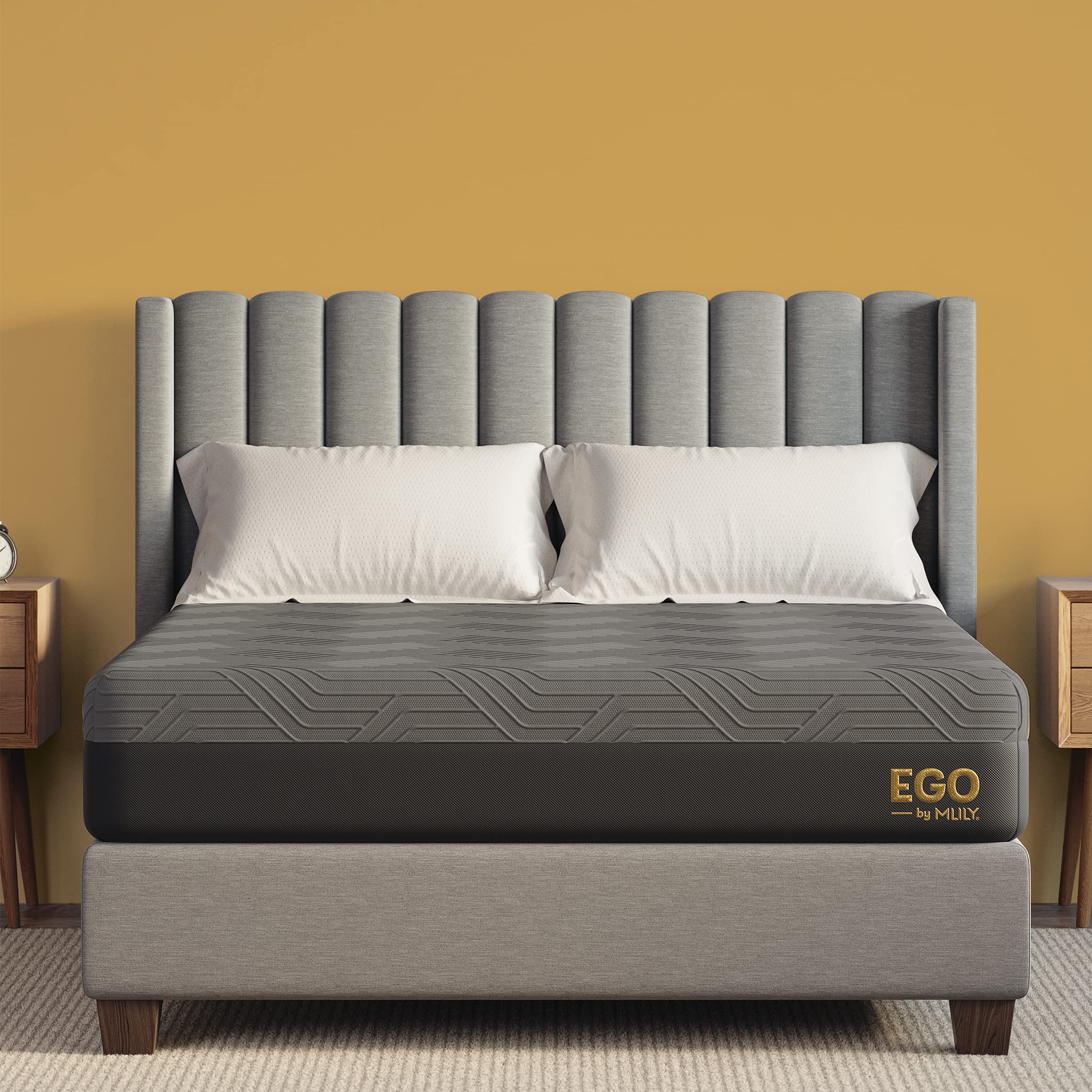 Egohome 10 Inch Queen Memory Foam Mattress For Back Pain, Cooling Gel Mattress Bed In A Box, Made In Usa, Certipur-Us Certified,