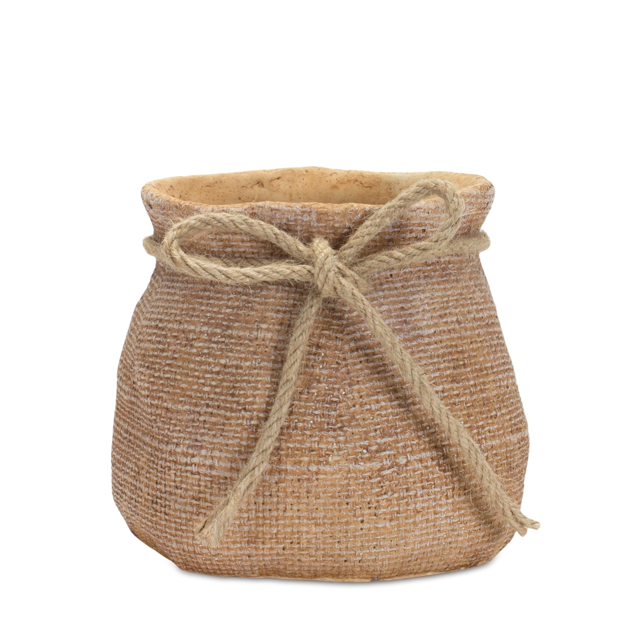 Melrose Cement Container with Brown Finish 85049DS