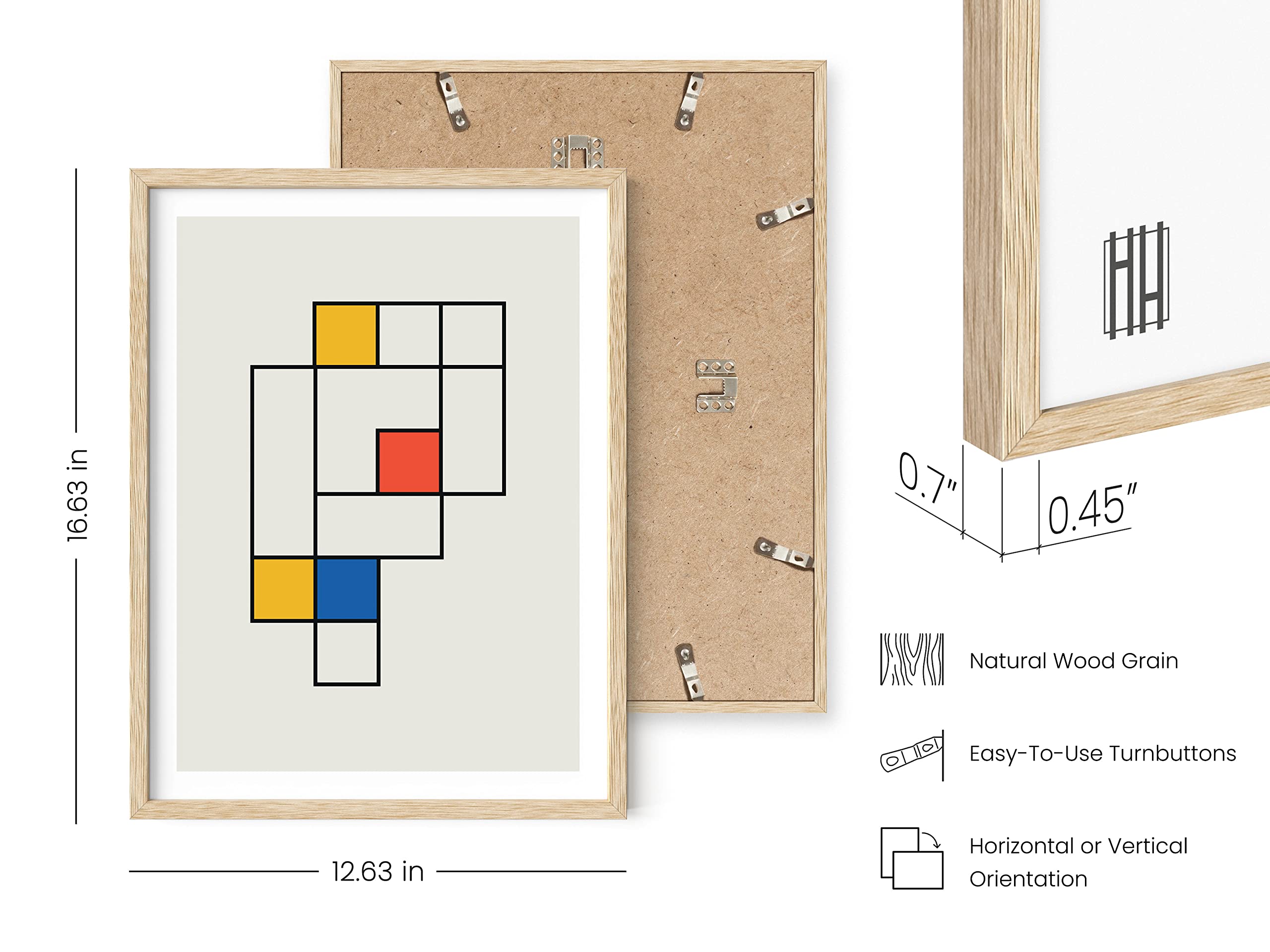 Haus And Hues Bauhaus Modern Mid Century Wall Art Print - Geometric Wall Art Decor, Retro Wall Art, Abstract Mid Century Wall De