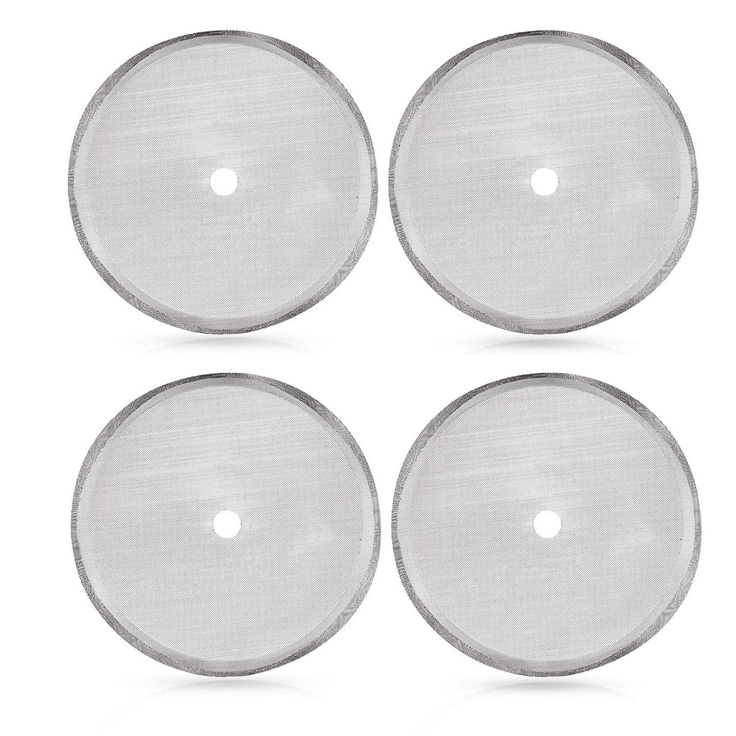 Secura French Press Replacement Screens, Stainless Steel Reusable Mesh Filter For 17 Ounce And 12 Ounce Coffee Press, 4 Pack