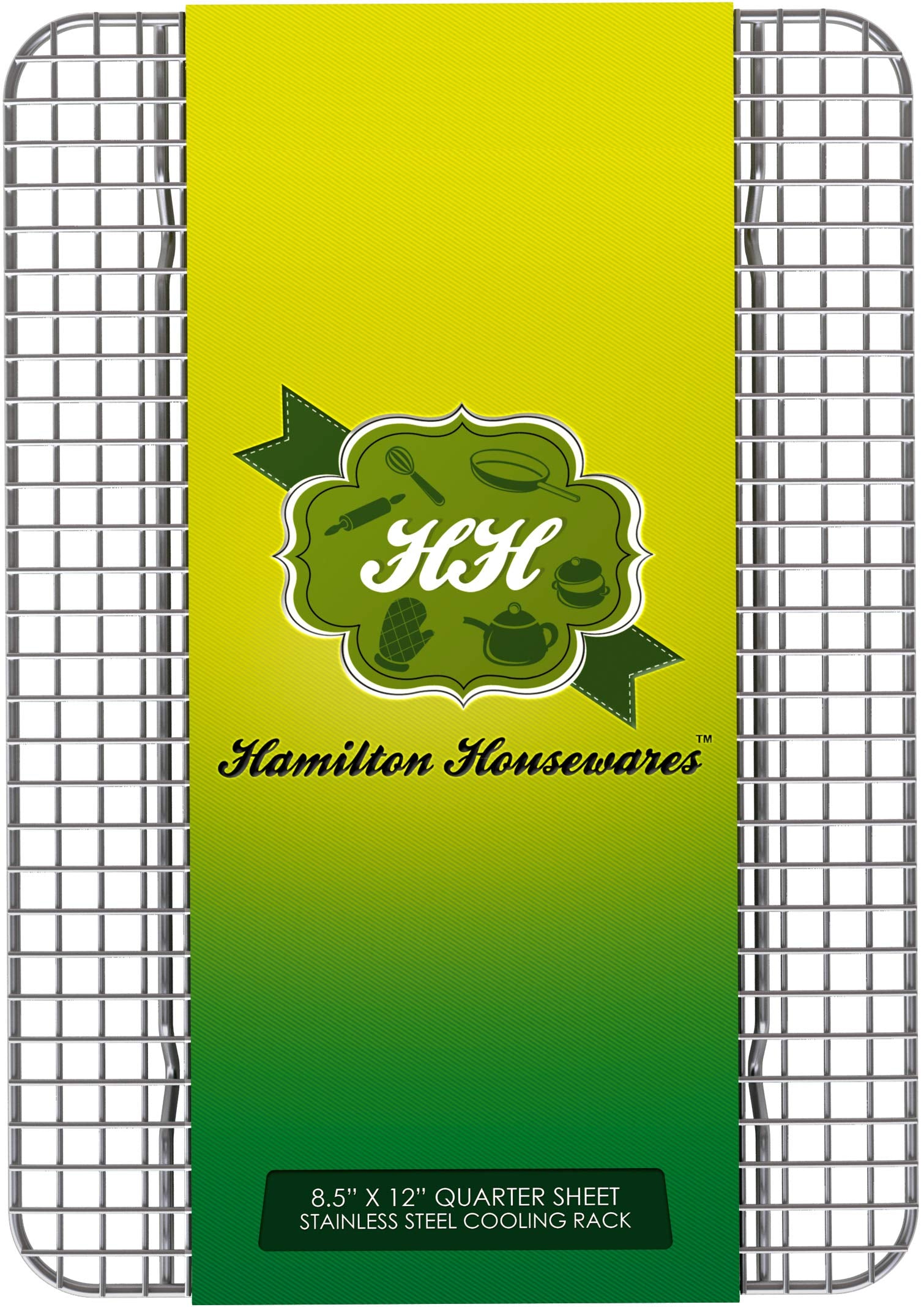 Hamilton Housewares Stainless Steel Cooling Rack - Heavy Duty And Oven Safe, Good For Cooling, Baking And Roasting - Perfect For