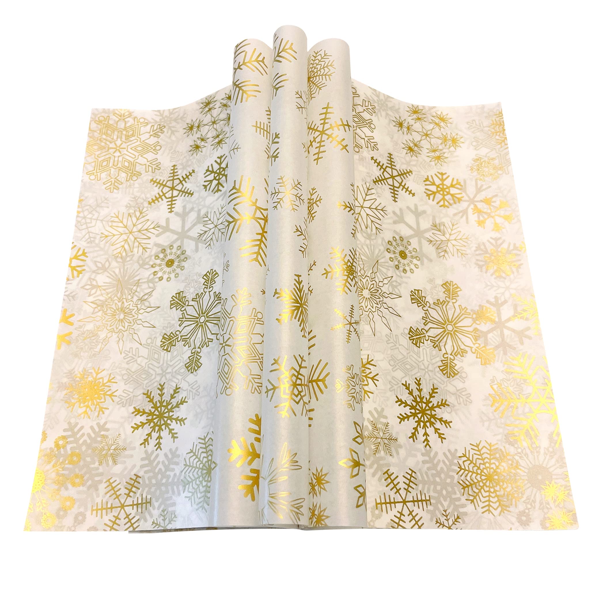 Suiwen Gold Snowflake Wax Paper Sheets Deli Wraps Tray&Basket Liner Deli Paper Wax Paper Baking Paper Colored Parchment Paper Gr