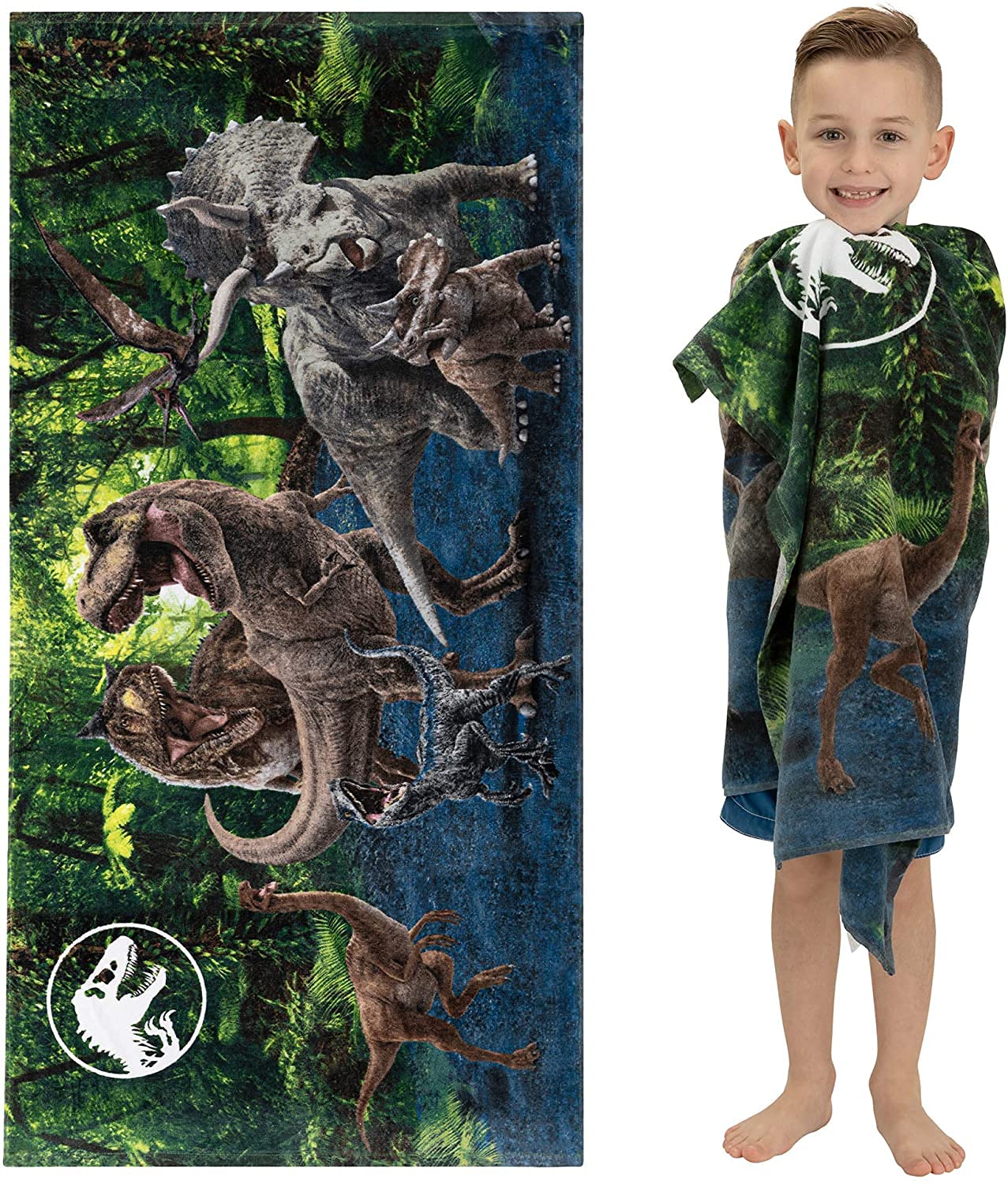 Jurassic World Family Reunion Beach Towel Super Soft Cotton 28'' X 58''