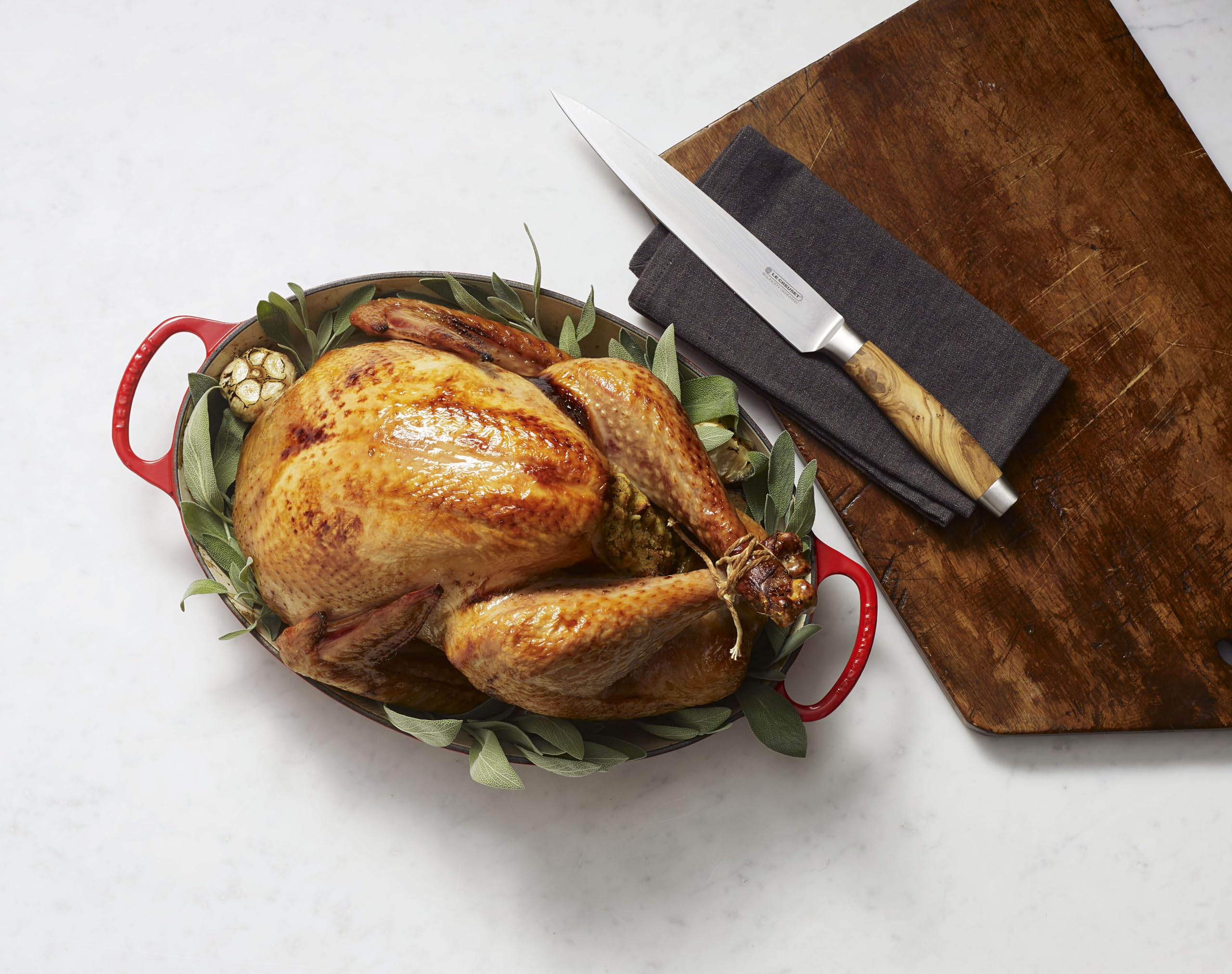 Le Creuset Enamel Cast Iron Signature Oval Baker, 3 Qt., Flame