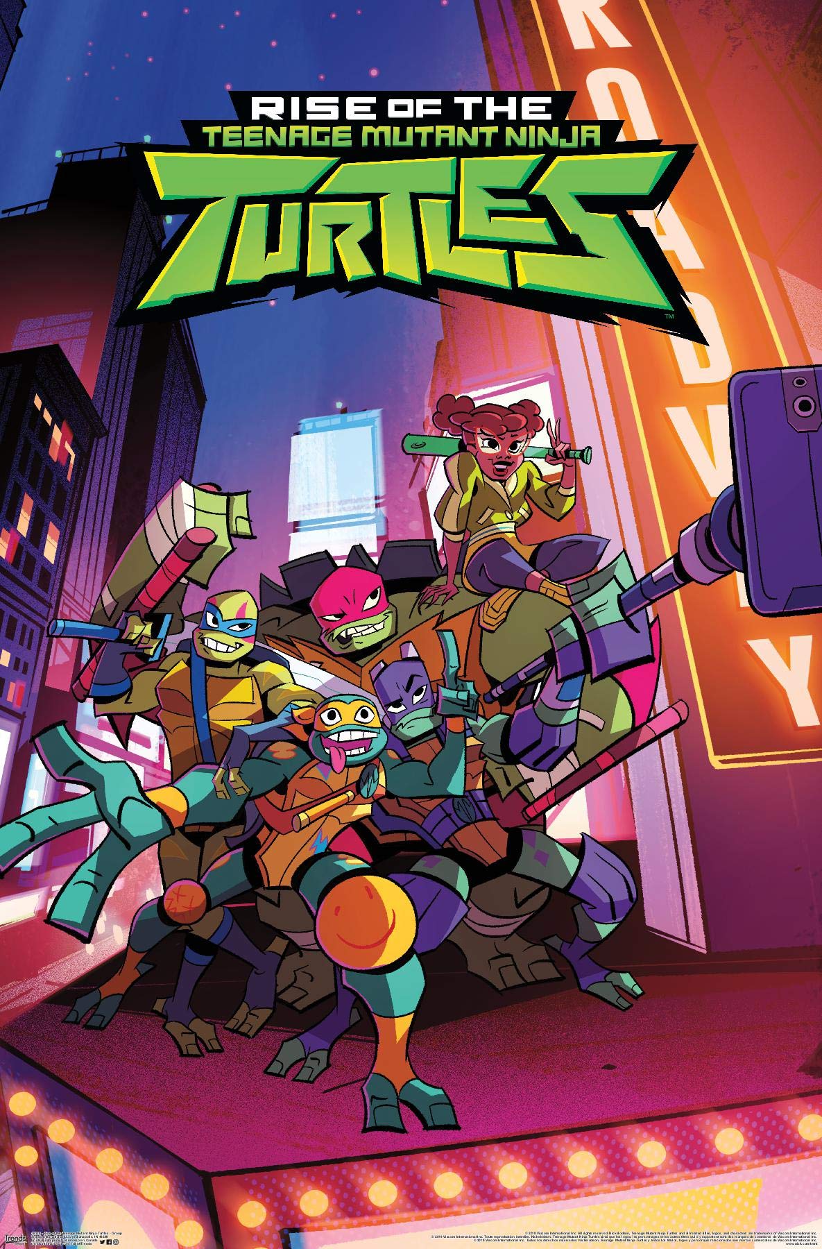 Trends International Nickelodeon Rise Of The Teenage Mutant Ninja Turtles - Group Wall Poster, 14.725'' X 22.375'', Premium Unfr