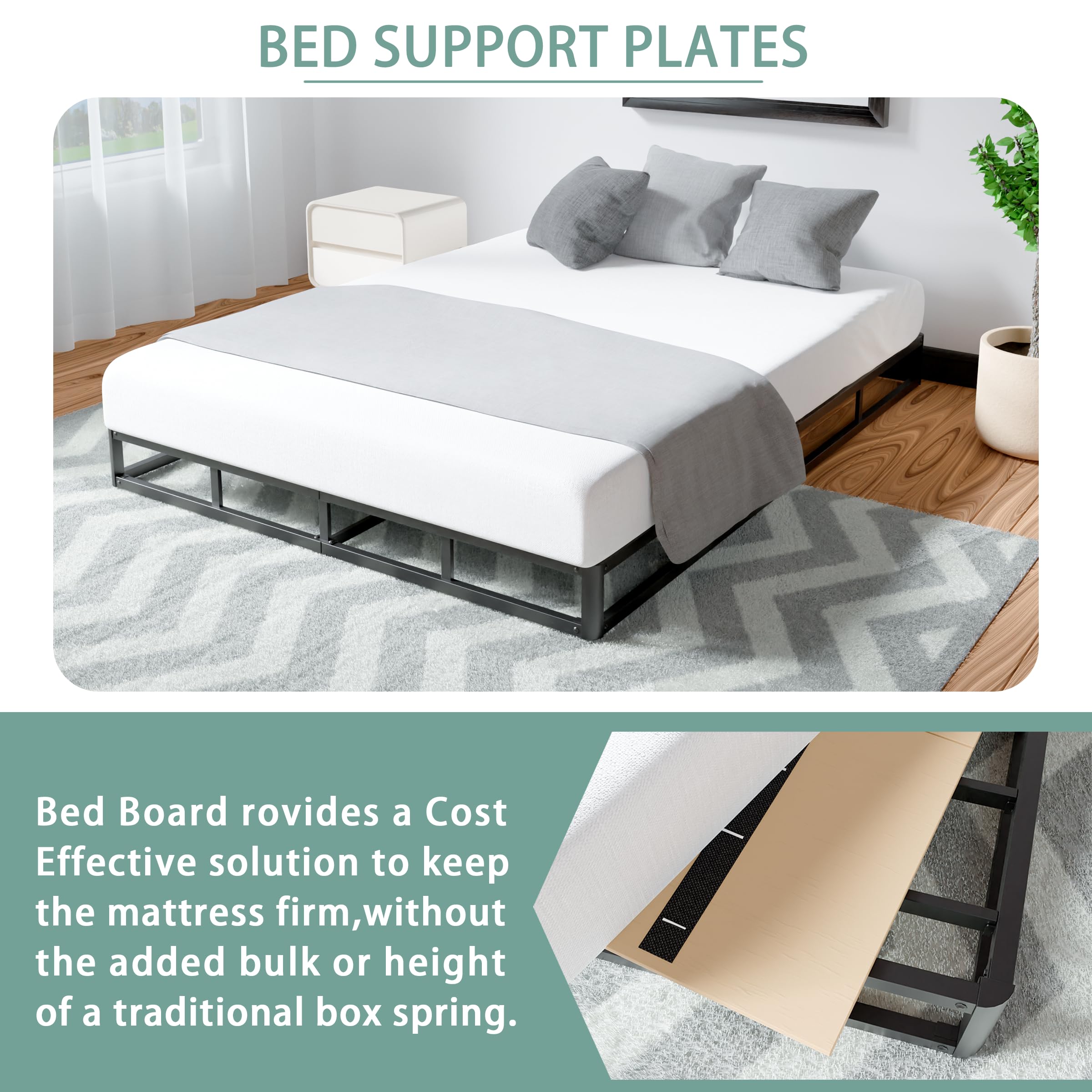 Imperius Mattress Support Wooden Bunkie Board/Bed Slats/Queen Bed Board Under Mattress Support(57''x 64'' Queen Size)