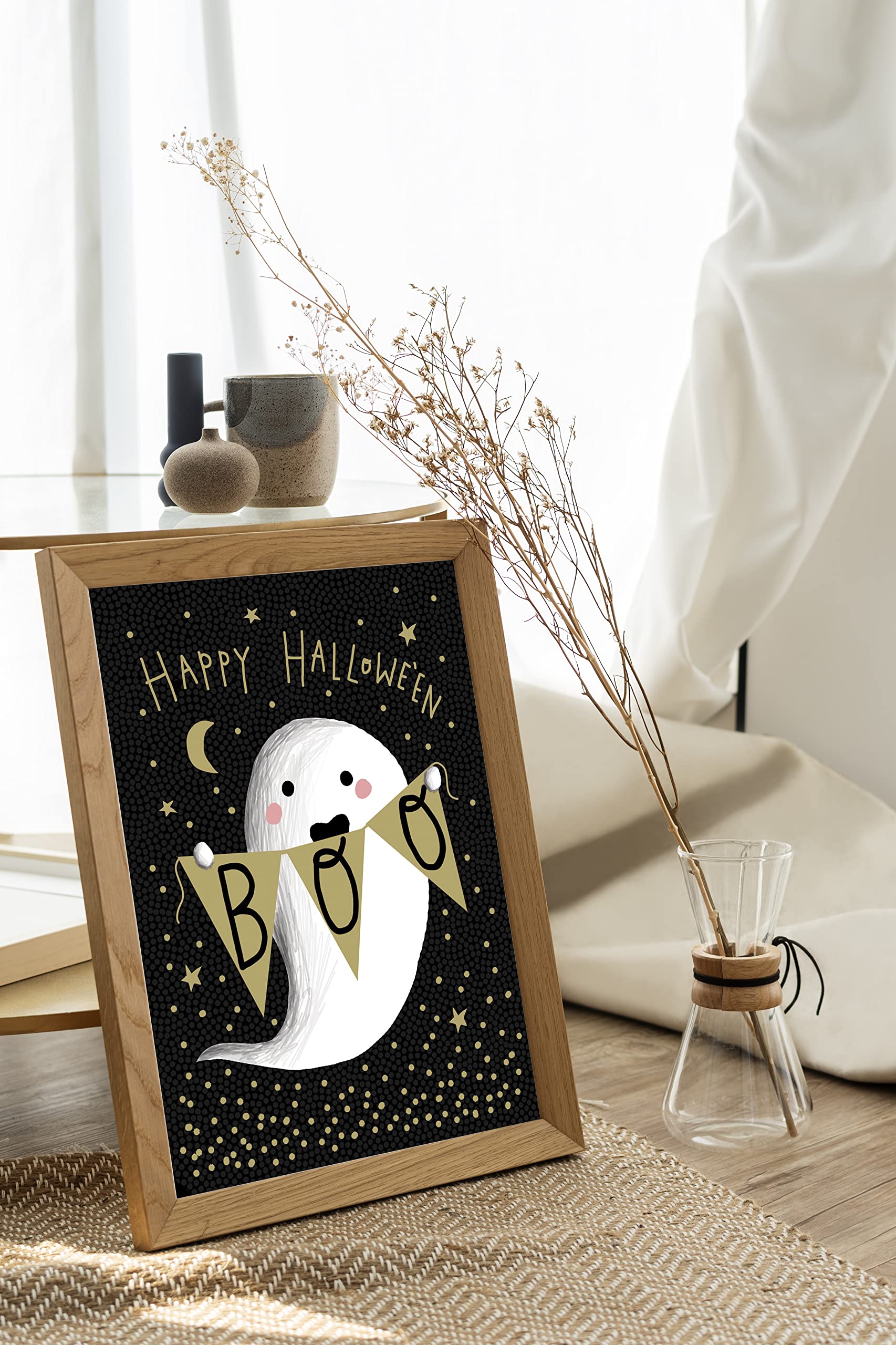Baykul Halloween Wall Decor, Halloween Posters Wall Art Decor, 54Pcs (4X6 Inch), Aesthetic Halloween Pictures Wall Decoration Fo