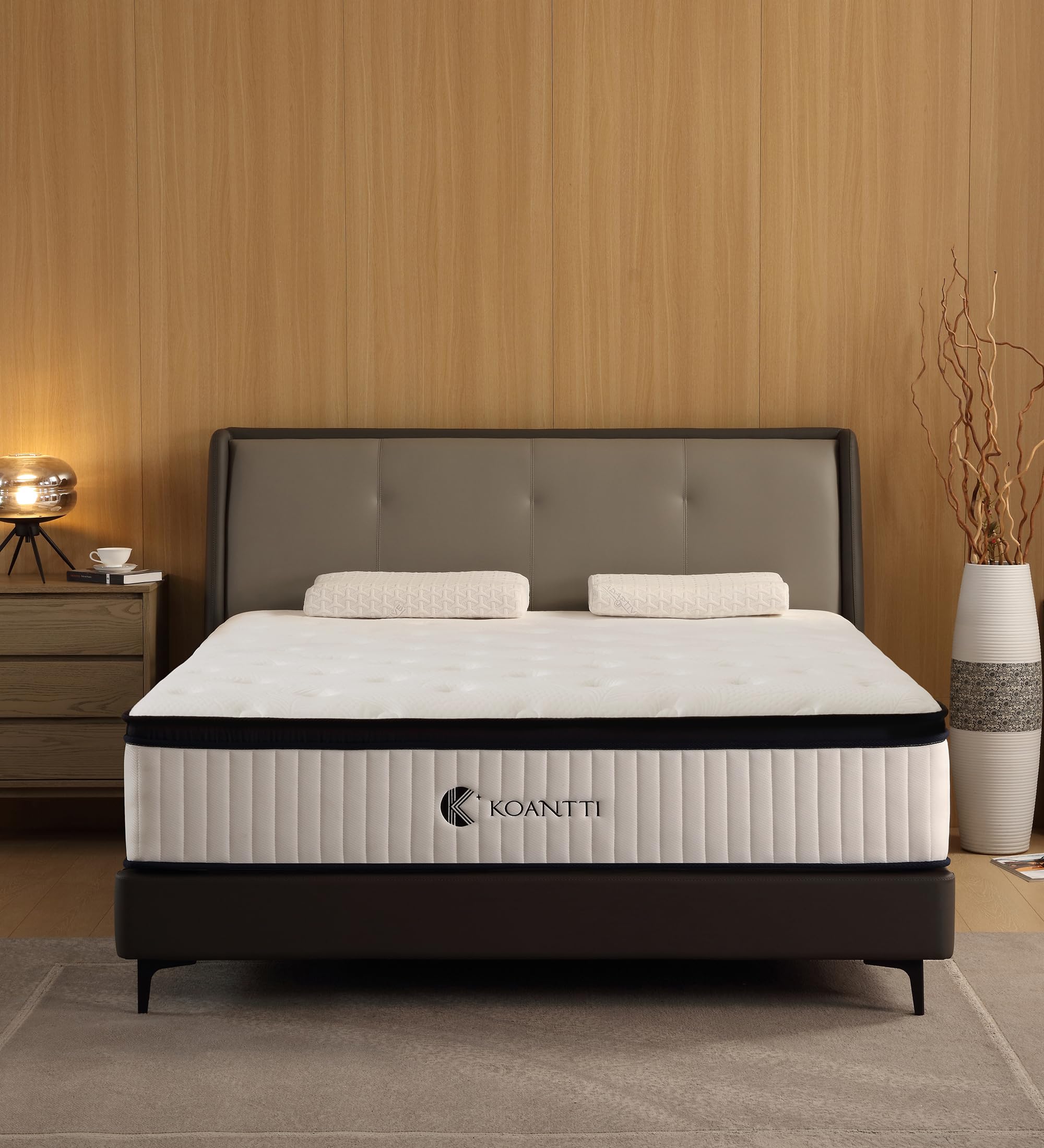 Koantti Full Size Mattresses,10 Inch Hybrid Full Mattress In A Box With Memory Foam & Individual Pocket Spring For Edge Support,