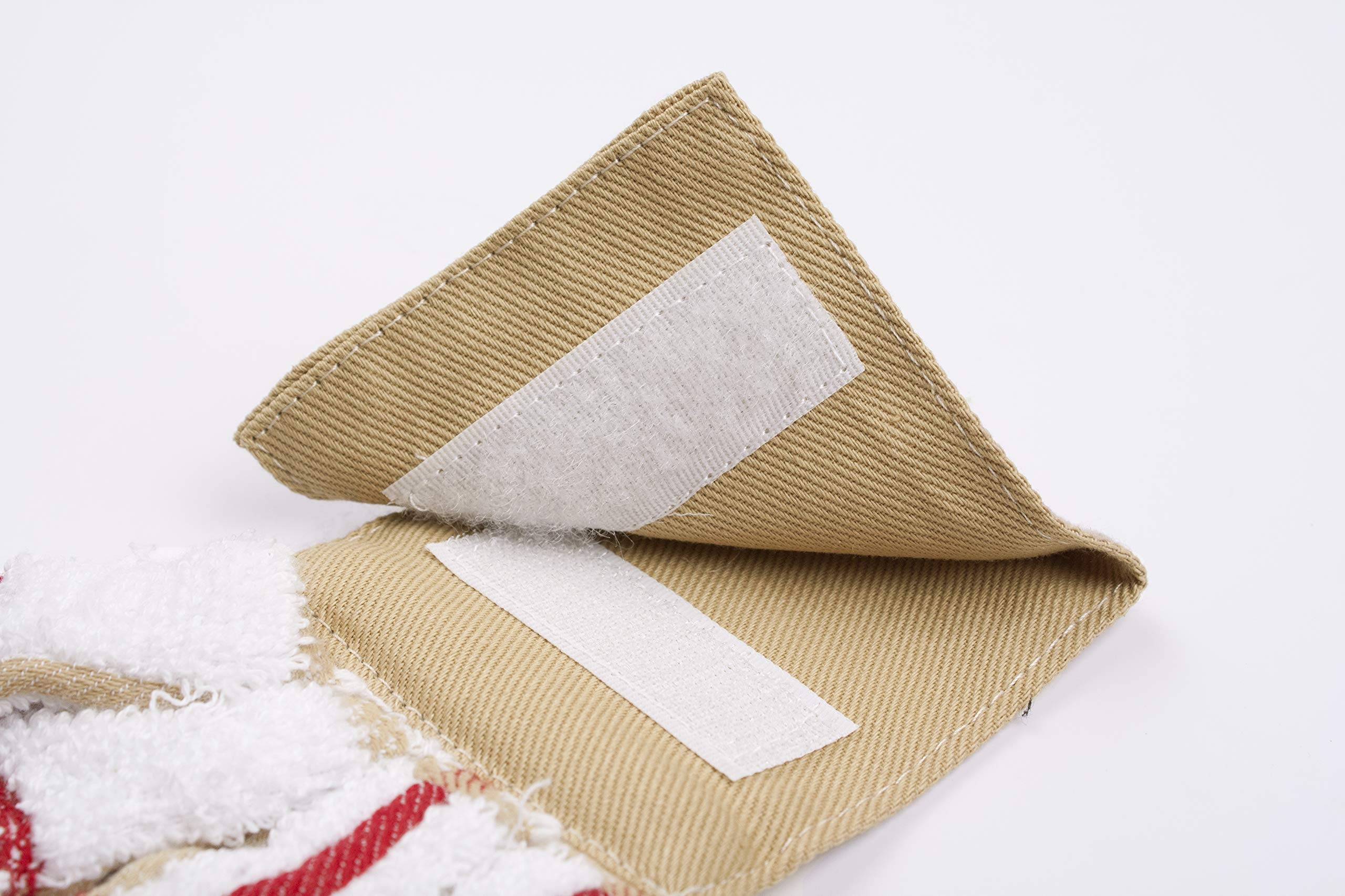 Ritz KitchenWears 100% Cotton Terry Hanging Kitchen Tie Towel  Multi-Check  Biscotti