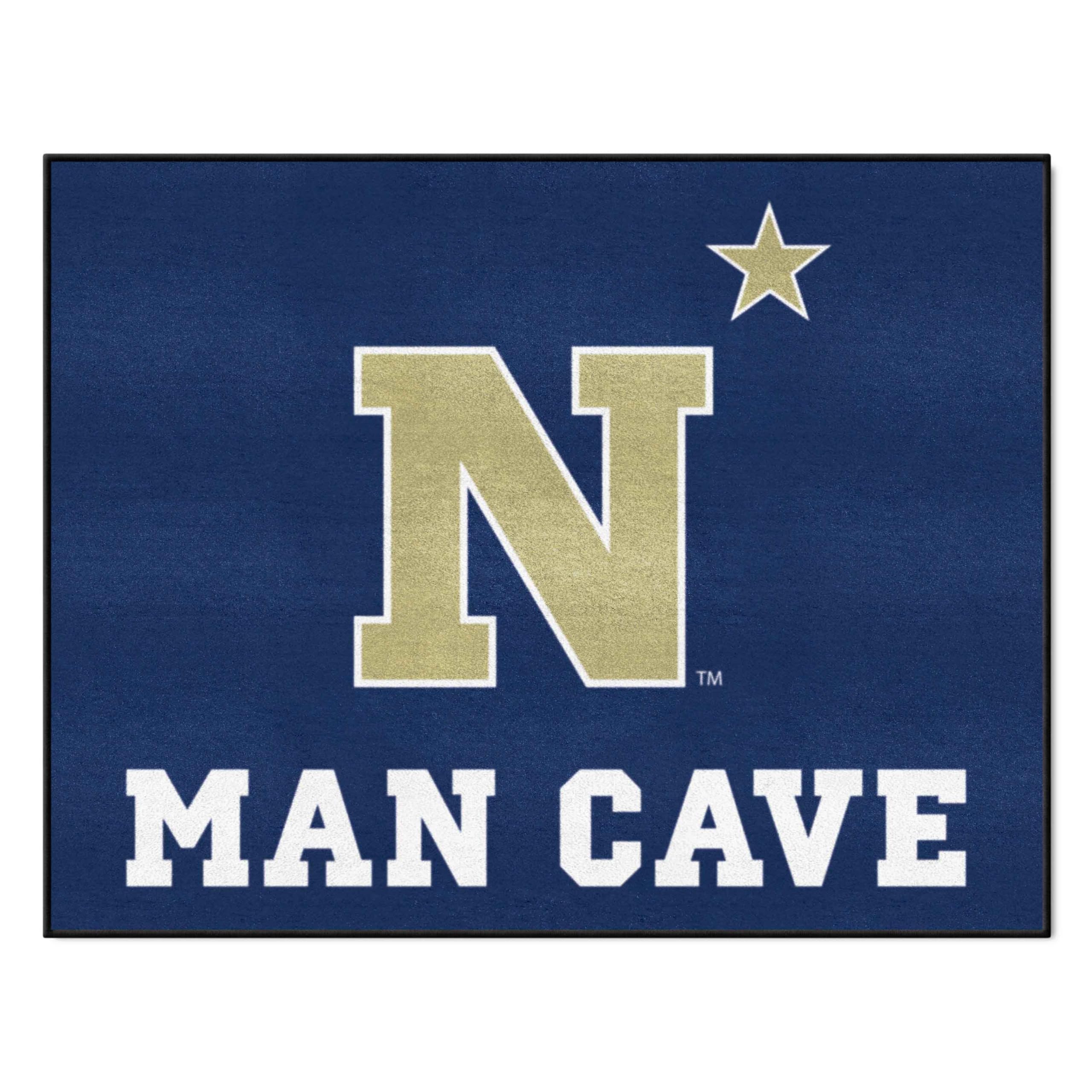 FANMATS 17342 Navy Midshipmen Man Cave All-Star Rug - 34 in. x 42.5 in.