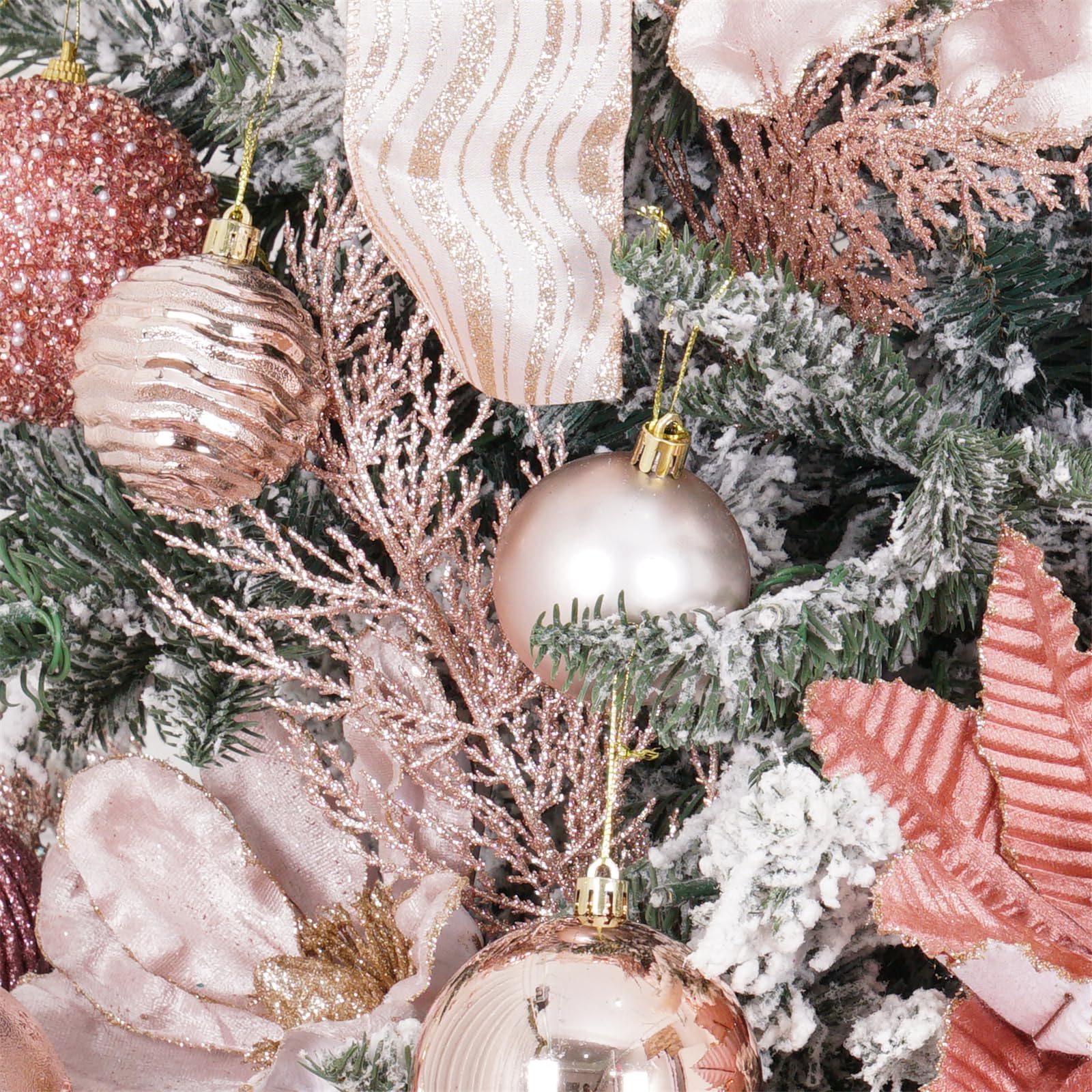 Christmas Glitter Twig 24pcs Artificial Pine Tree Picks for Christmas Tree Ornaments fillers, DIY Xmas Wreath, Crafts, Garland,