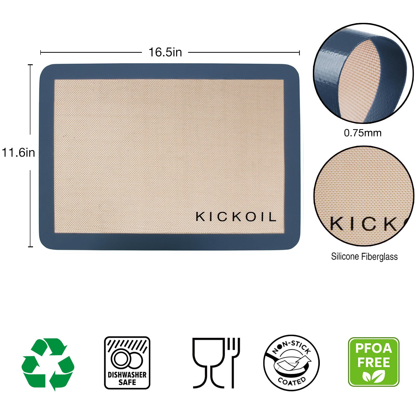 Silicone Baking Mat Non Stick Baking Sheet Cooking Baking Essentials Gadgets,Kitchen Accessories Like Reusable Parchment Paper O