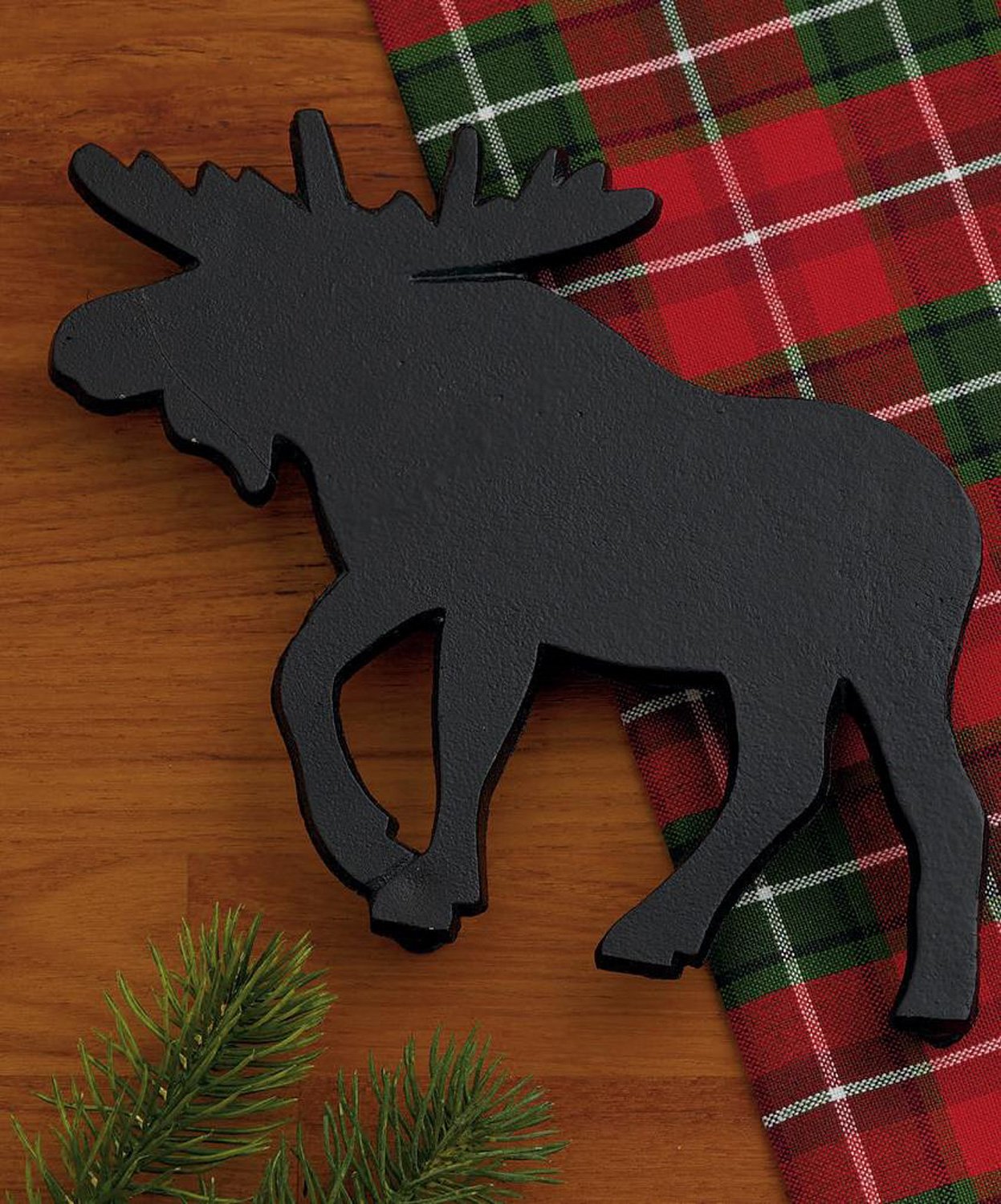 Dii Moose Trivet, Black Cast Iron, 8 X 8 Inch