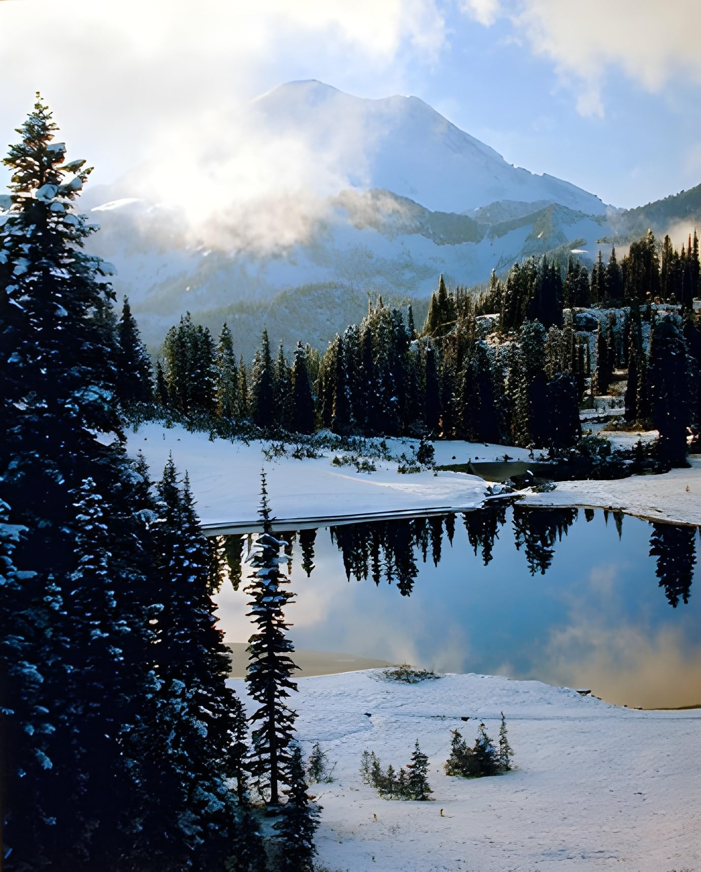 Snow Mountain Scenery Wall Decor Art Print Poster (16X20)