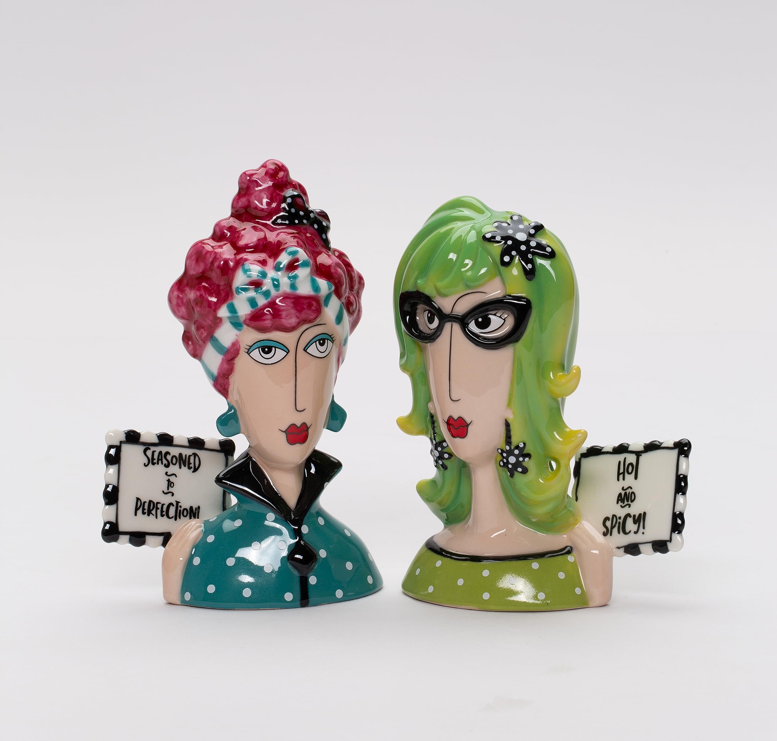 Fine Porcelain Dollymama'S Lady Perfection-Spicy Salt And Pepper Shaker