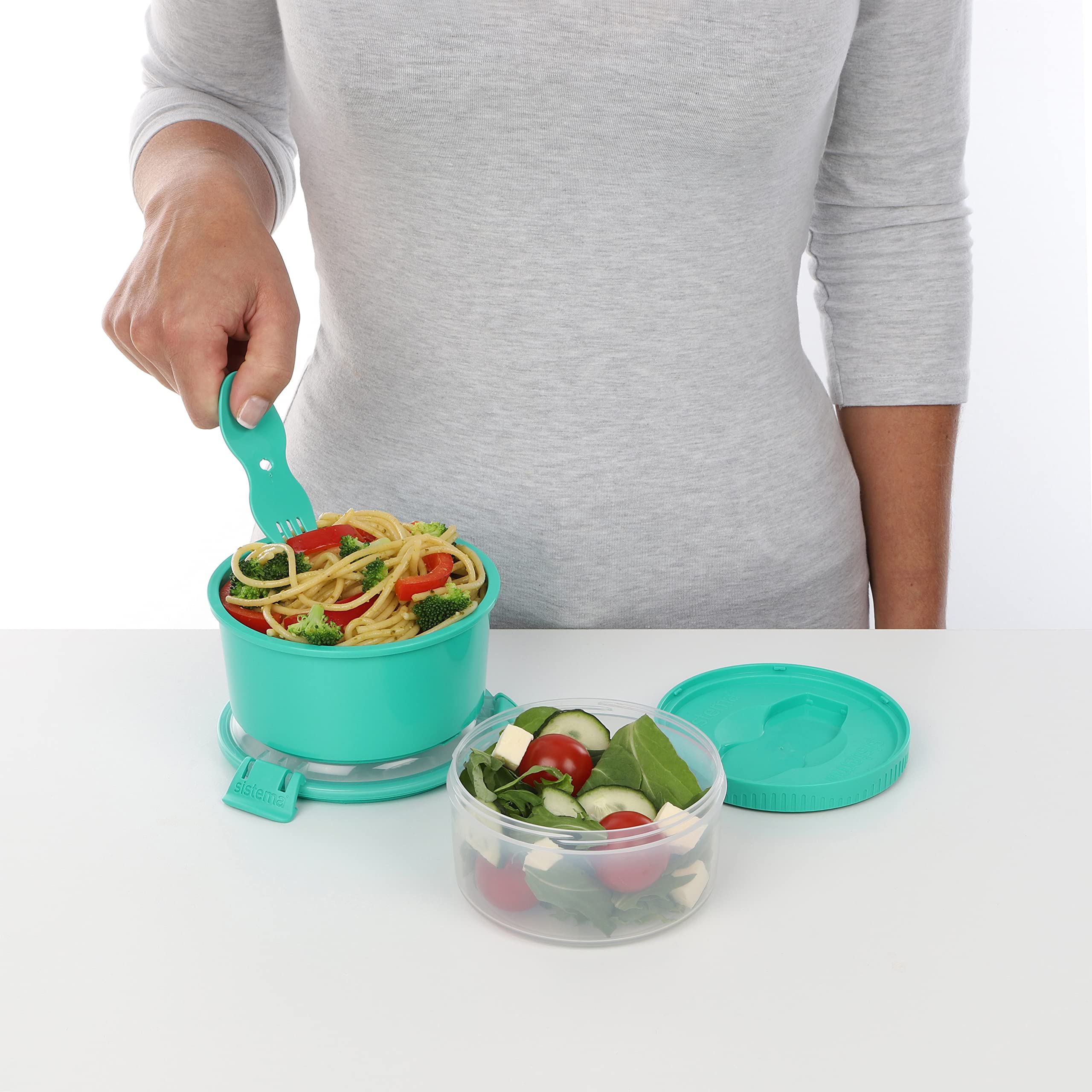 Sistema 965ml Lunch Stack to go  Polypropylene  Assorted colours  965 ml
