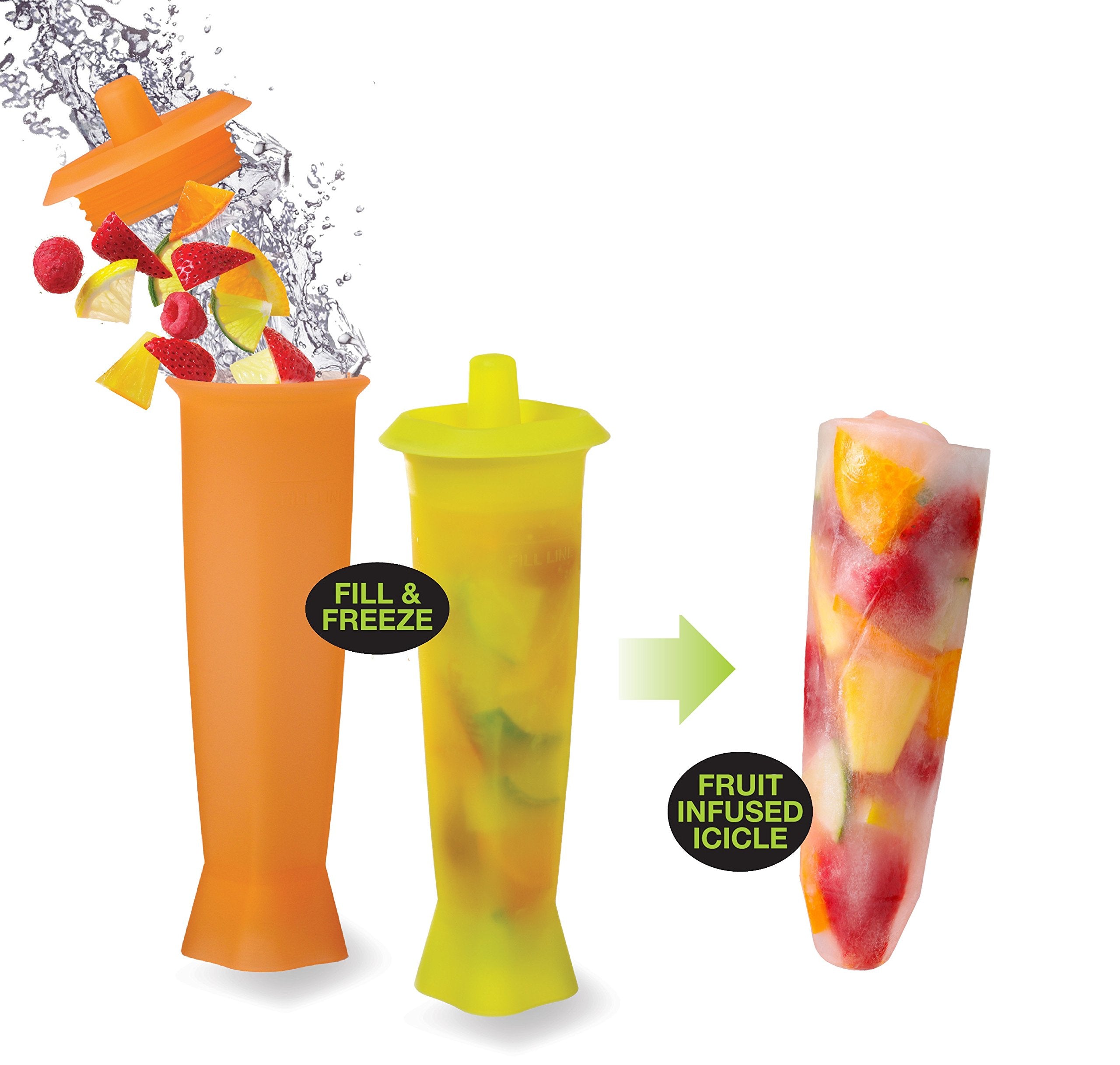 Prodyne Infuse & Chill Fruit Infusion Ice Molds, Set Of 2
