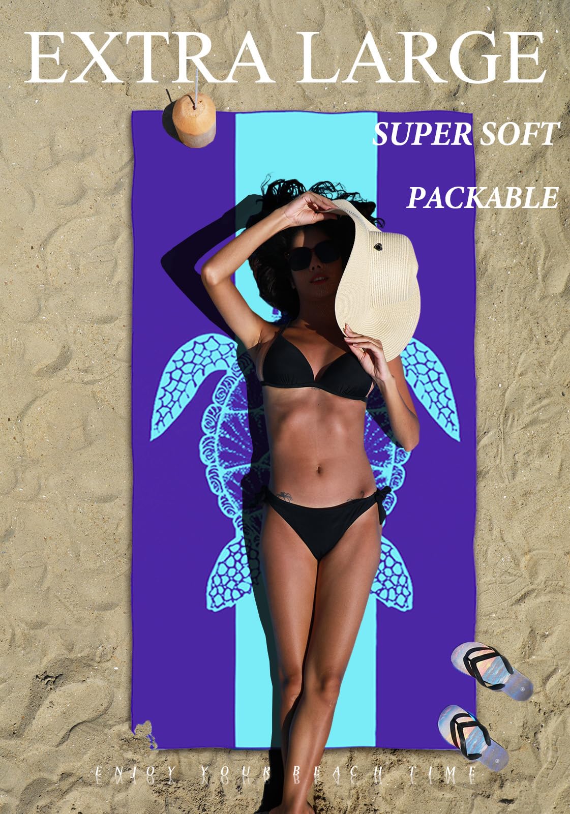 4 Pack Microfiber Lightweight Thin Beach Towel Sand Free Quick Dry Super Absorbent Large Towels For Swimming Pool Yoga Gym Trave