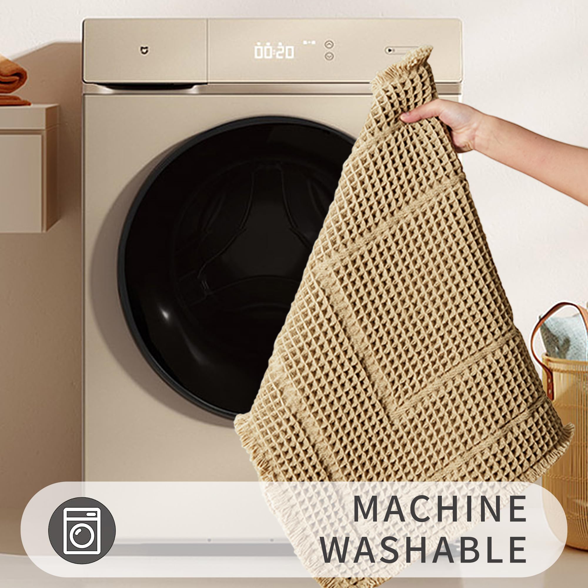 Bululom Bathroom Decor Bathroom Rugs,Upgraded Waffle Bath Mat,Super Absorbent Non Slip Bath Carpet,Machine Washable Bathroom Rug